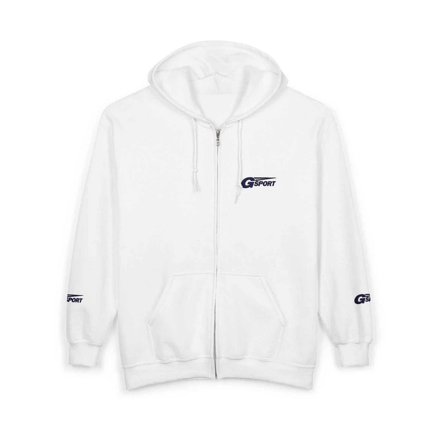 Zip Hoodie with Small Chest Logo – Casual Champion-Inspired Full-Zip Sweatshirt