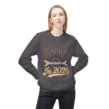 Built Different In 2026 Crewneck Sweatshirt - Mechanic Vintage Tool Design