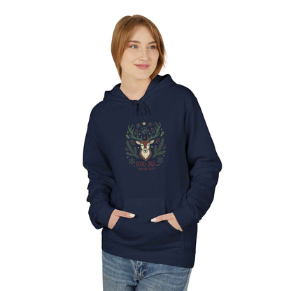 God Jul Reindeer Holiday Hoodie — Scandinavian Christmas Sweatshirt
