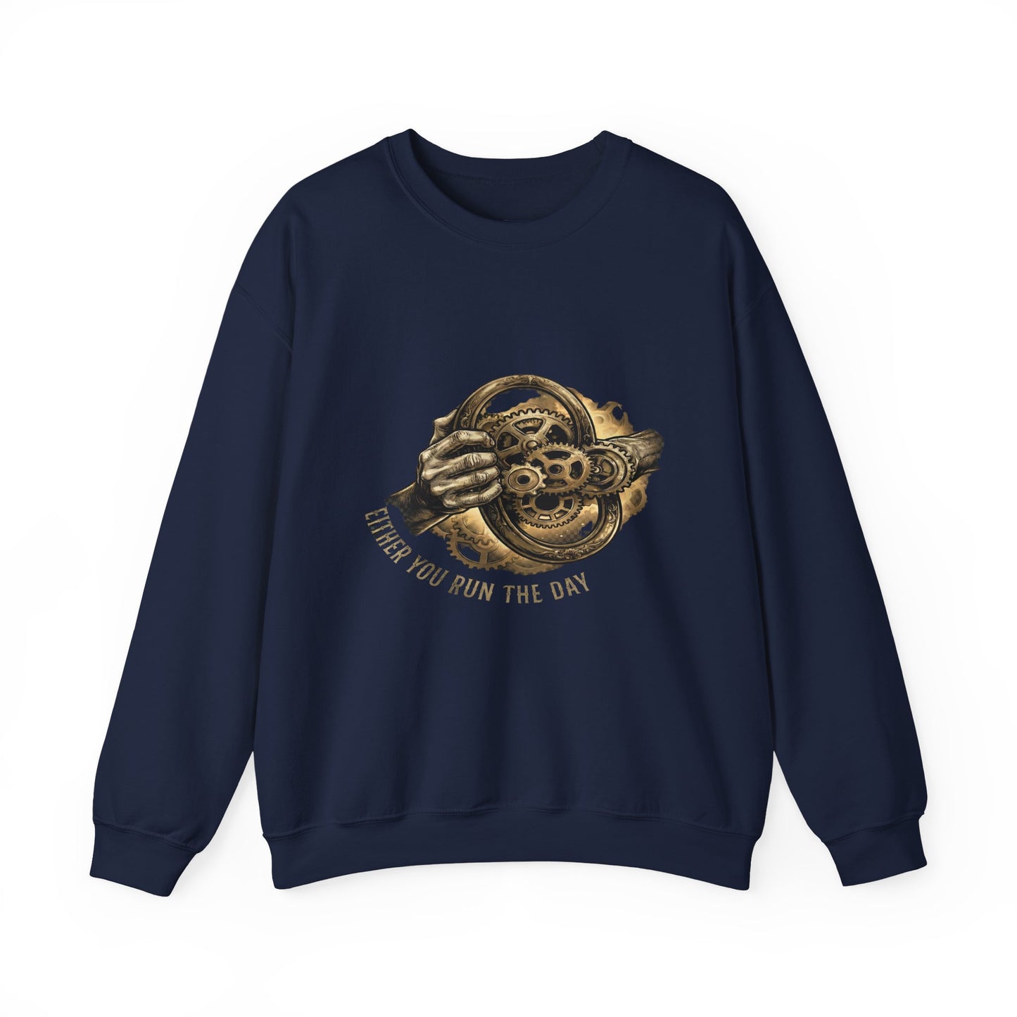 Steering Wheel Vintage Mechanical Crewneck Sweatshirt — Never You Run The Day