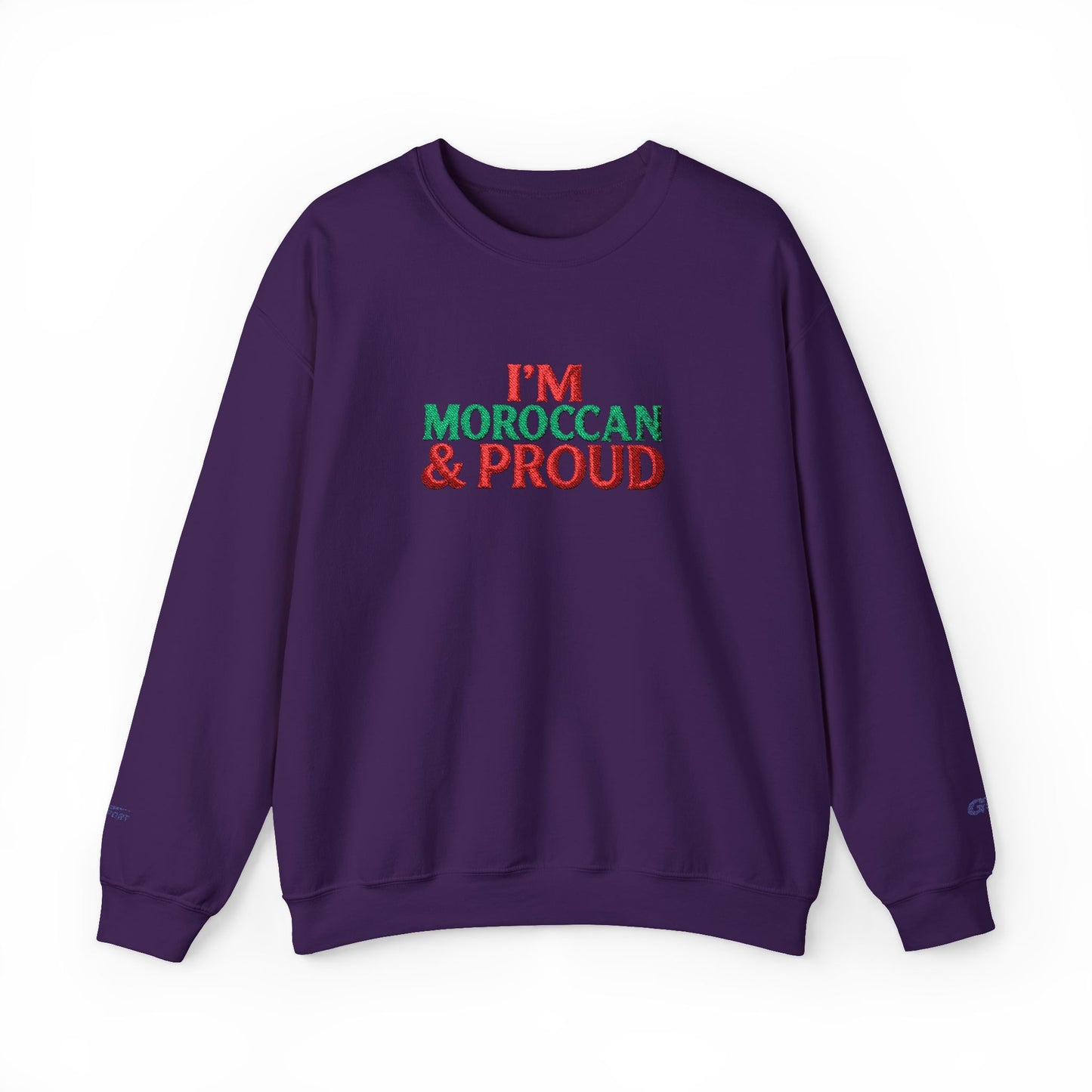Moroccan & Proud Crewneck Sweatshirt — Patriotic Morocco Pride Pullover - Ghita Shop