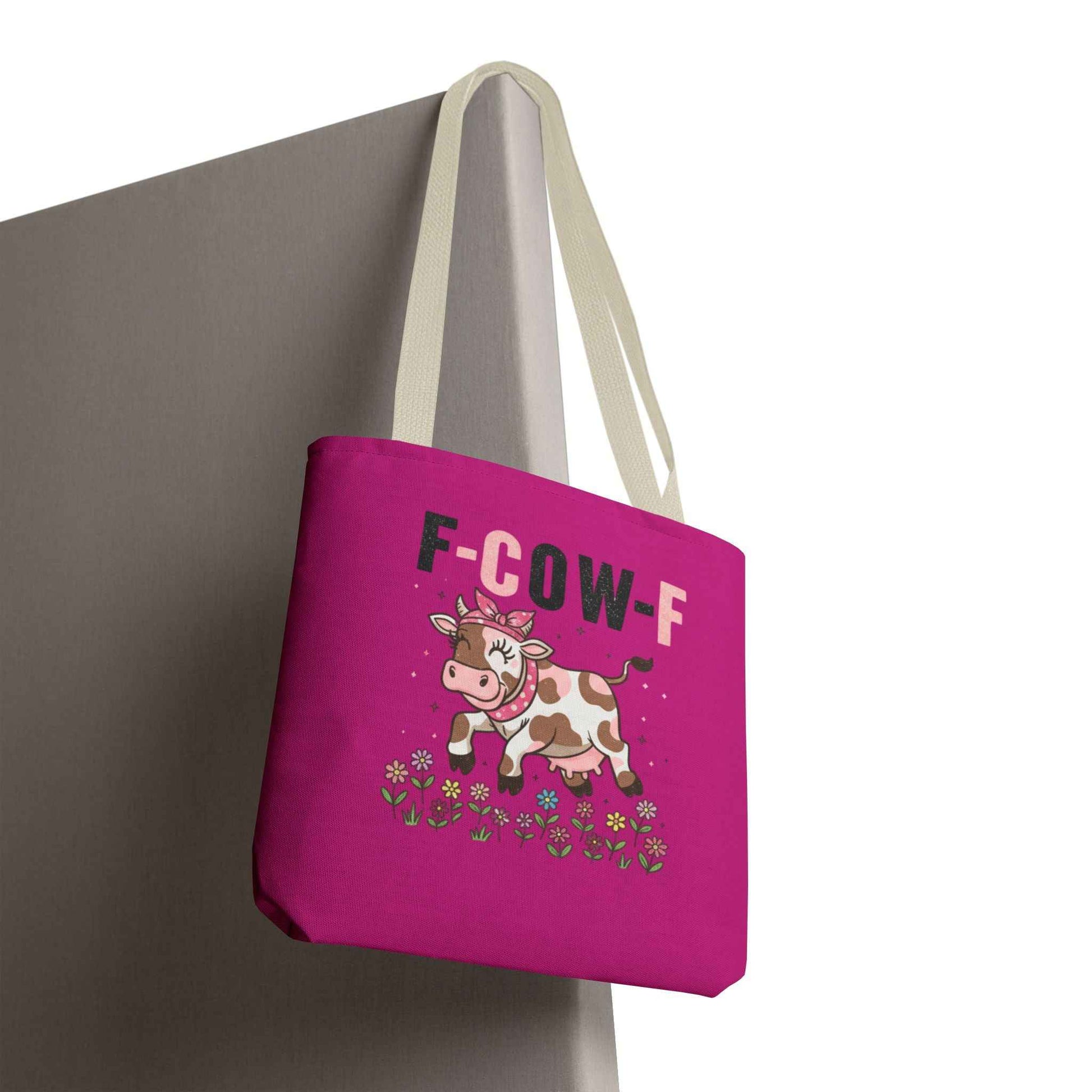 Cow Print Tote Bag - Stylish Farmhouse Chic for Animal Lovers