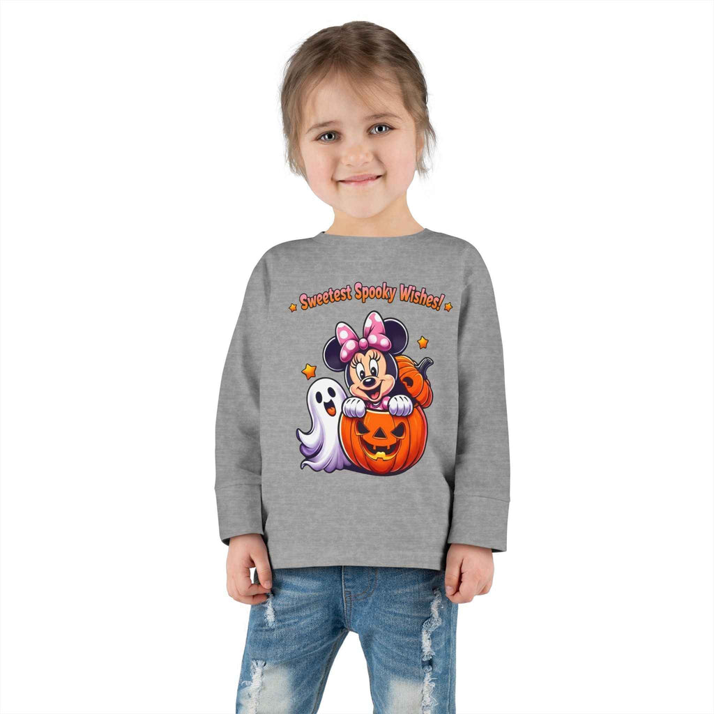 Toddler Halloween Shirt - Long Sleeve Tee for Sweetest Spooky Vibes
