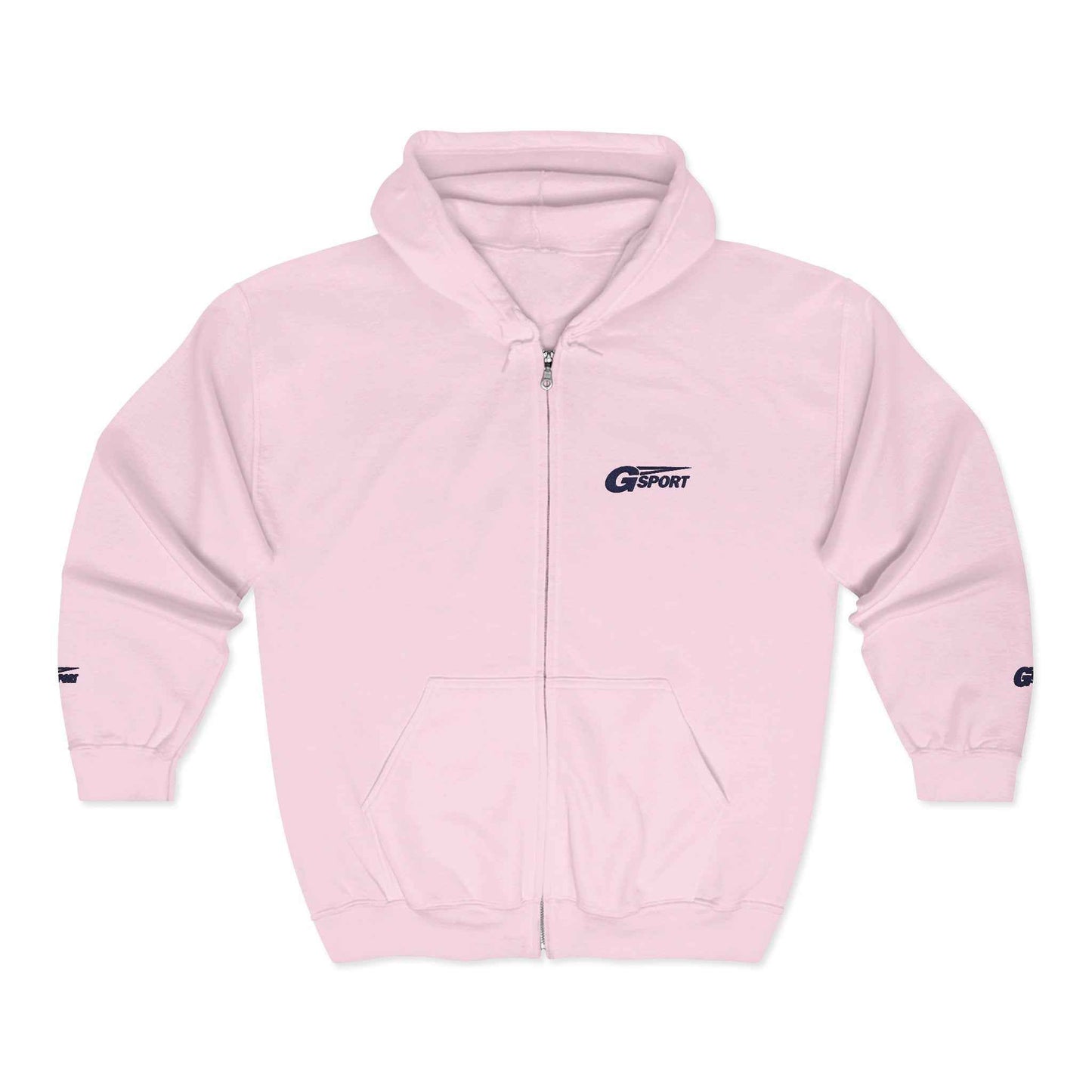 Zip Hoodie with Small Chest Logo – Casual Champion-Inspired Full-Zip Sweatshirt