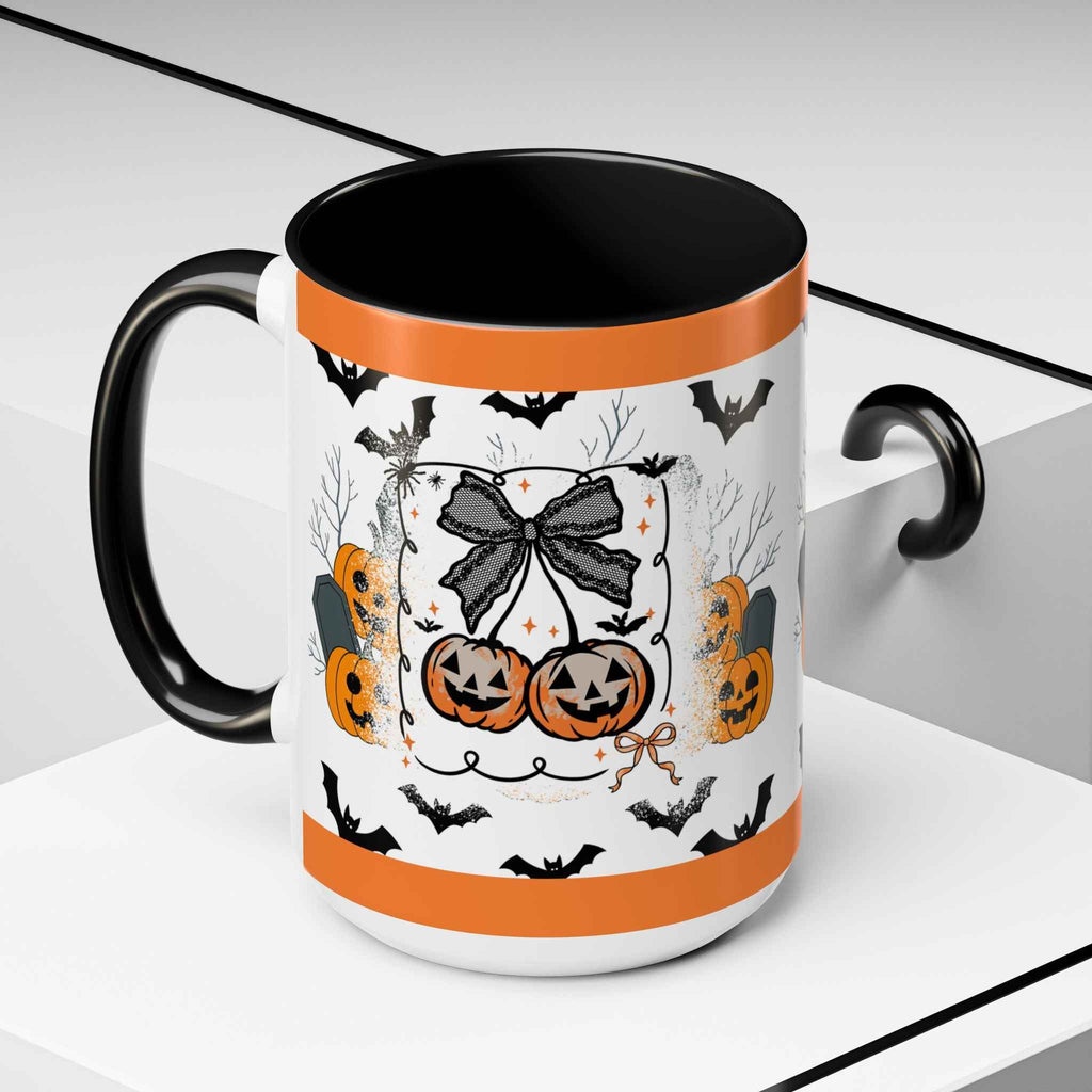 Halloween Coffee Mug - Spooky Pumpkin Design Accent