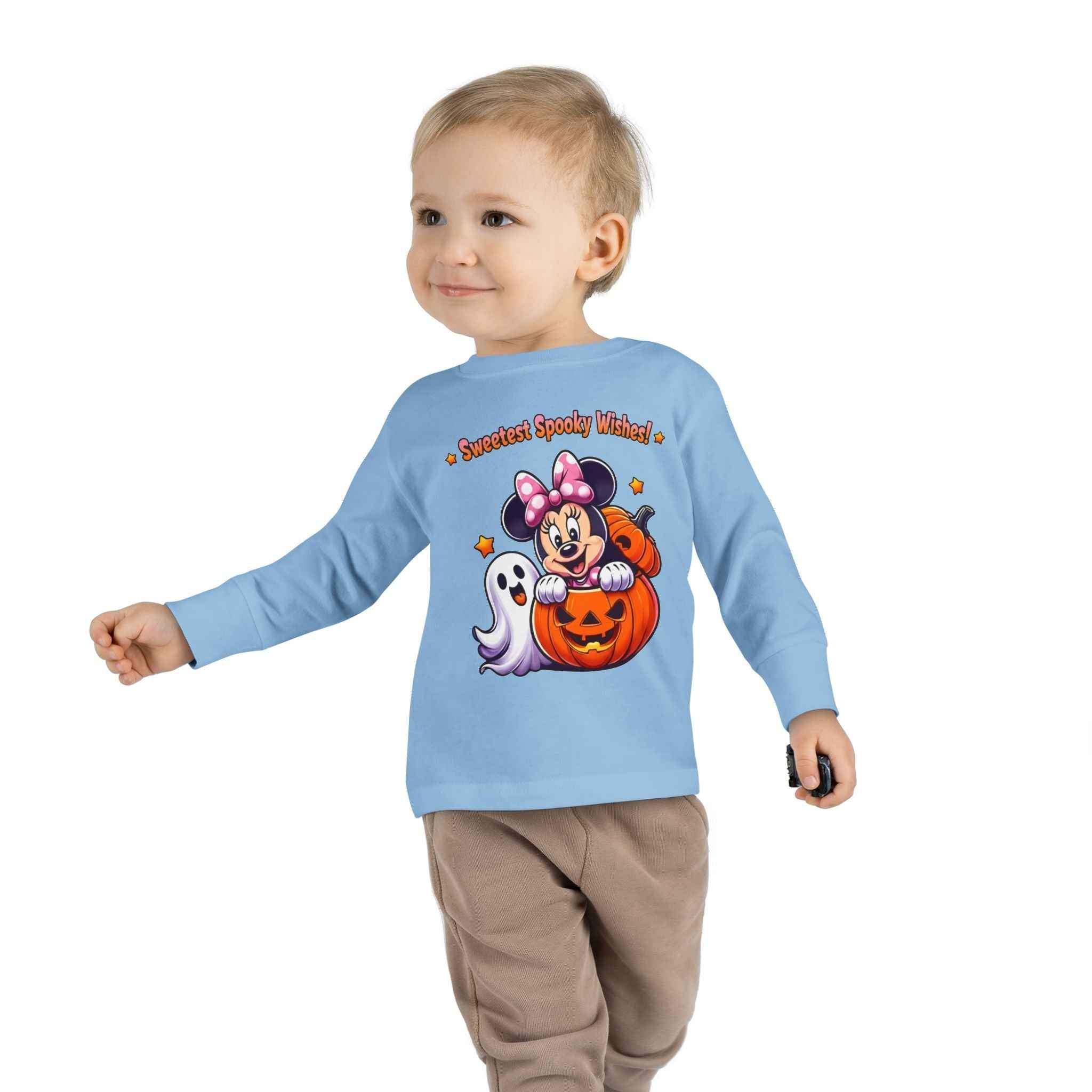 Toddler Halloween Shirt - Long Sleeve Tee for Sweetest Spooky Vibes