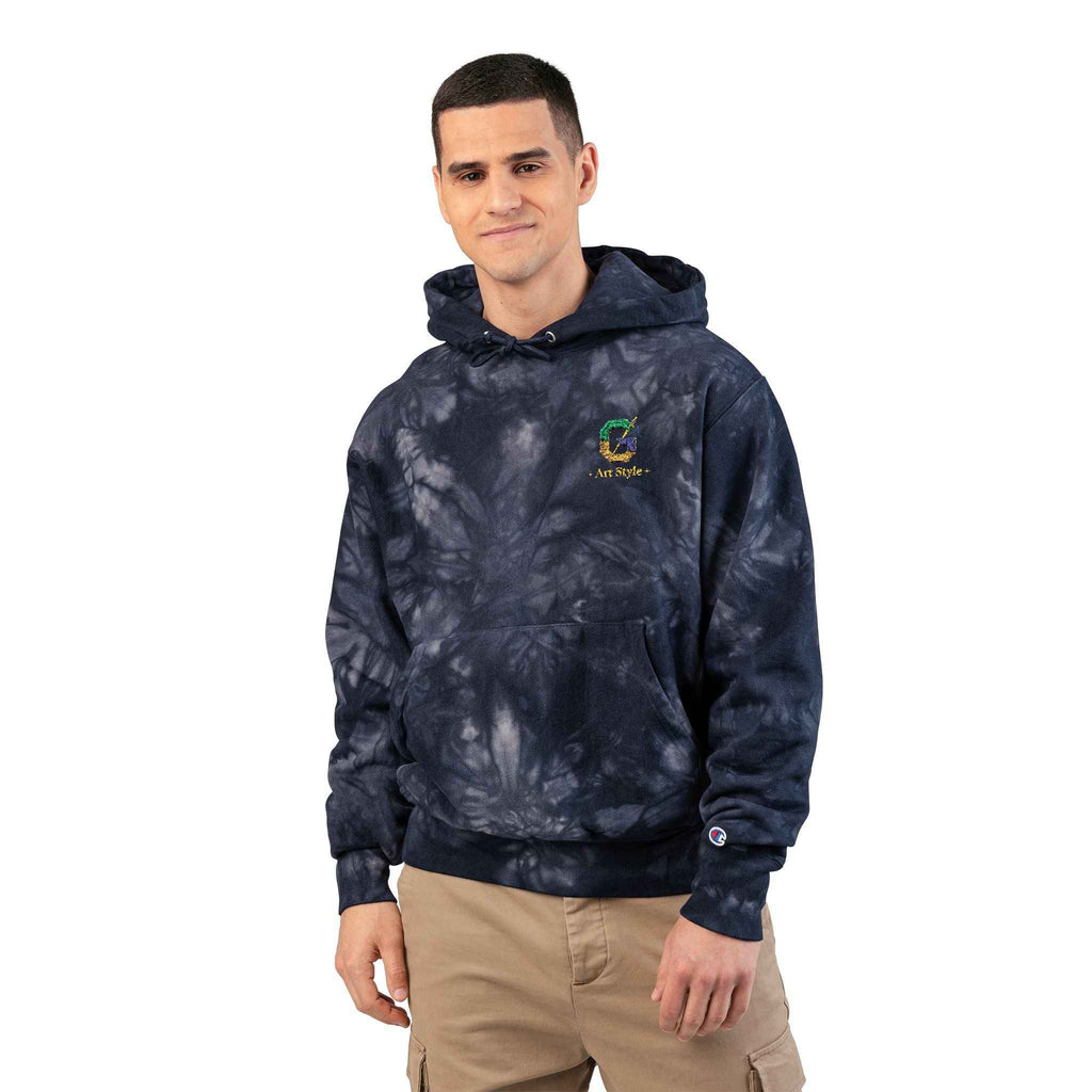 Champion Tie-Dye Hoodie with Embroidery - Authentic Ghita Brand
