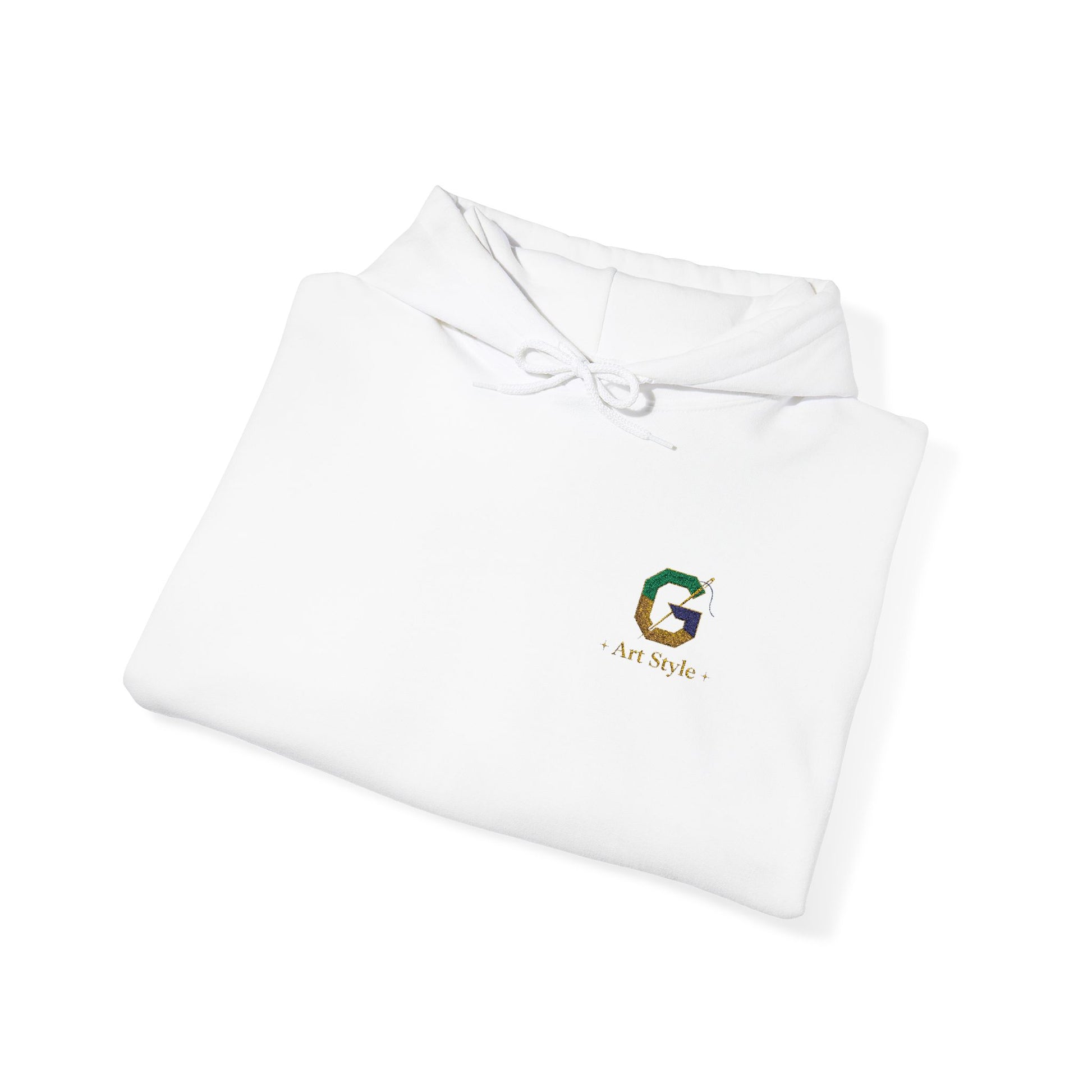 Embroidered Floral G Hoodie - Classic White Pullover - Ghita Shop