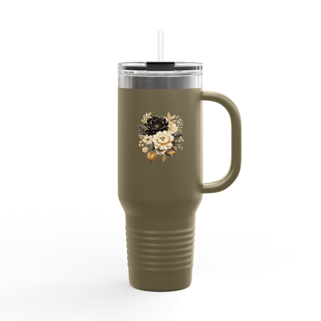 Floral Insulated Mug, 40oz, Gifts for Her, Summer Picnics,  Eco-Friendly Beverage - Ghita Shop