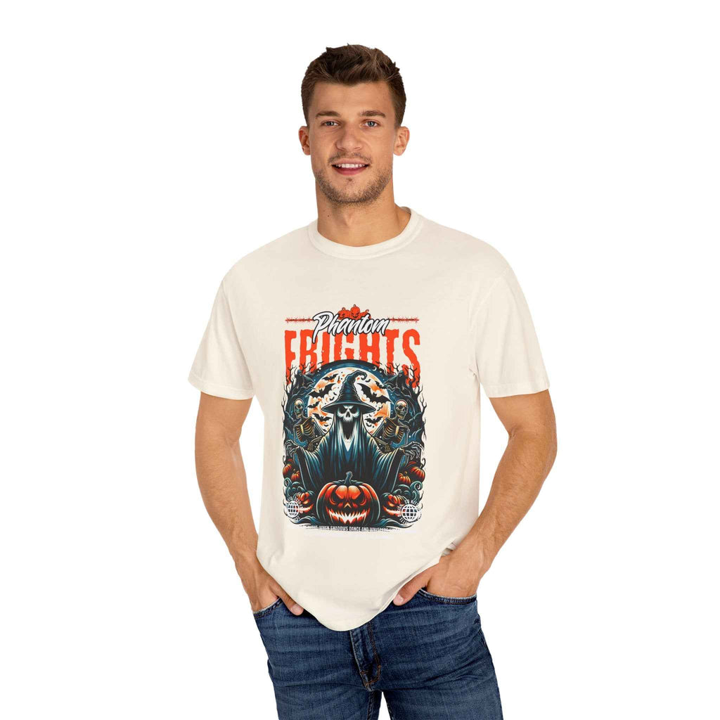 Phantom Frights T-Shirt - Unisex Garment-Dyed Tee for Spooky Seasons