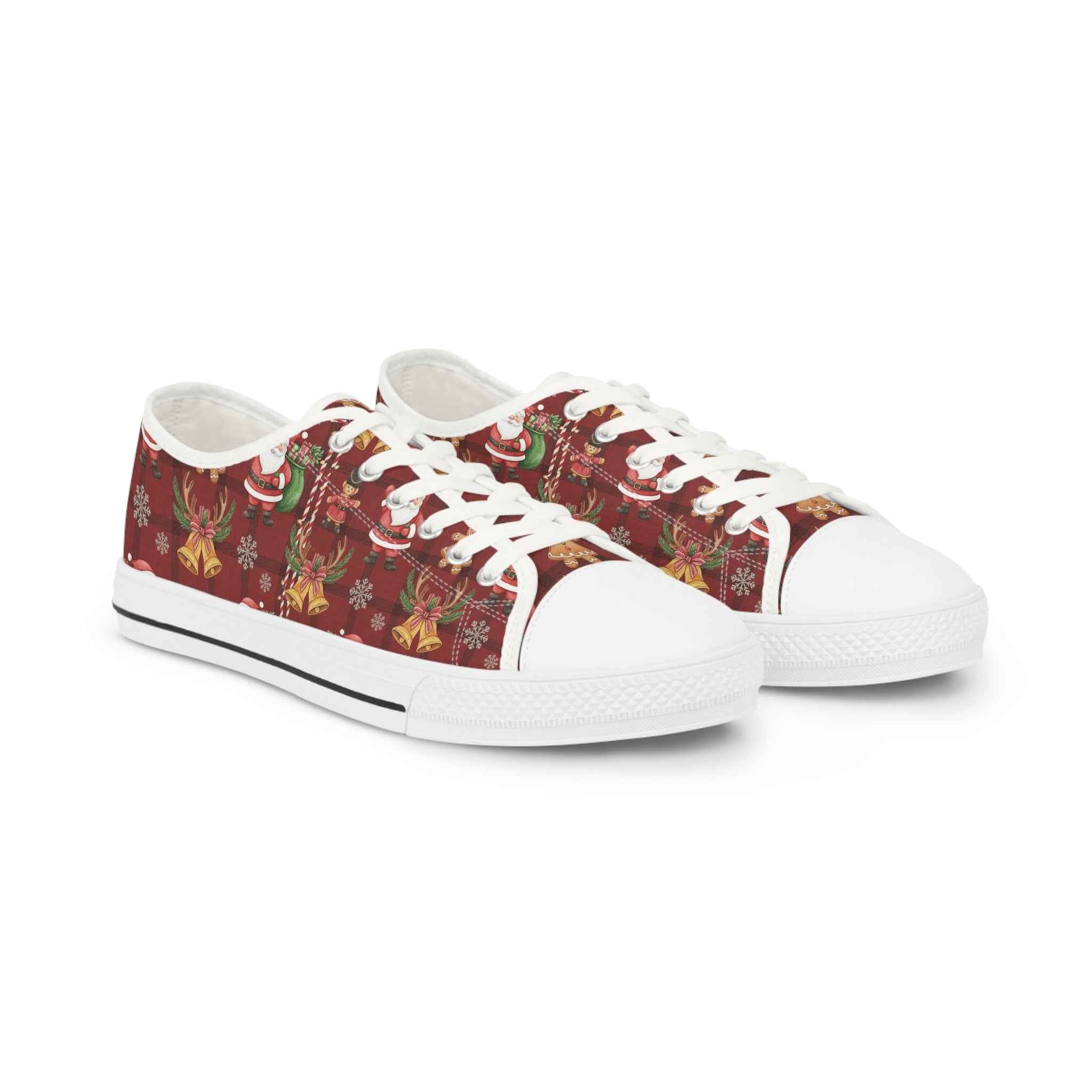 Festive Patterned Low Top Sneakers Men for Holiday Style