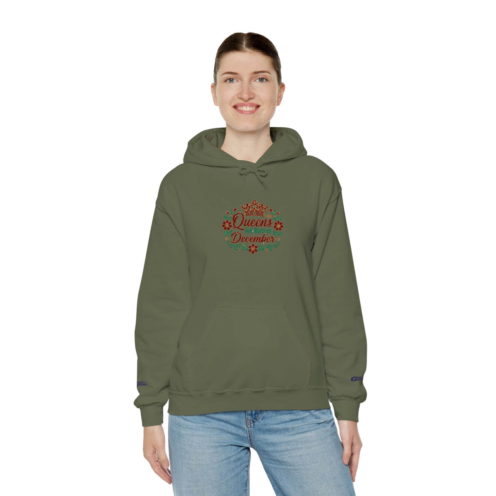 December Queen Hoodie - Queens Are Born in December Crown Birthday Sweatshirt - Ghita Shop