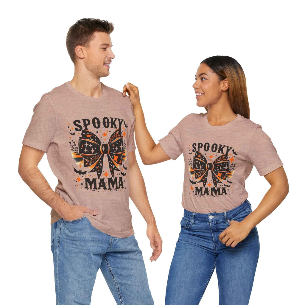 Spooky Mama T-Shirt - Unisex Jersey Tee for Halloween, Family Events, Gifts for Moms, Autumn Fashion, Casual Wear