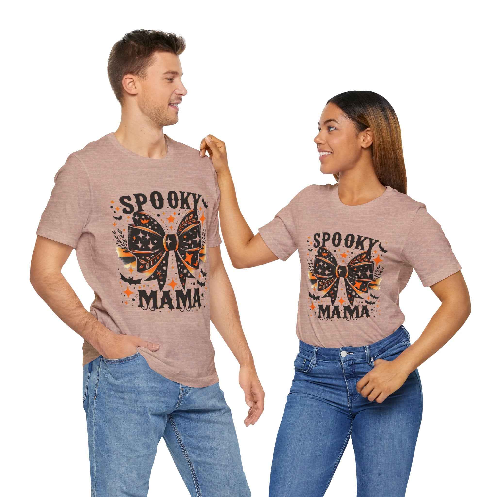 Spooky Mama T-Shirt - Unisex Jersey Tee for Halloween, Family Events, Gifts for Moms, Autumn Fashion, Casual Wear