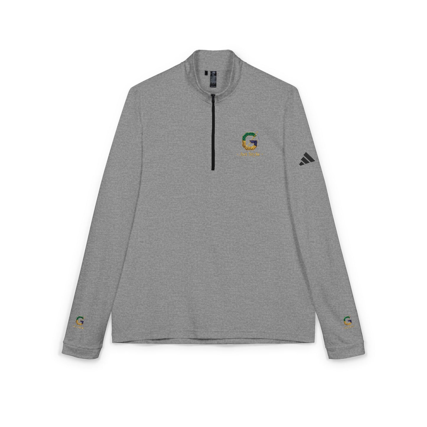 Embroidered Quarter-Zip Pullover - White Performance Golf Active Top - Ghita Shop