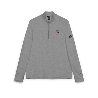Embroidered Quarter-Zip Pullover - White Performance Golf Active Top - Ghita Shop