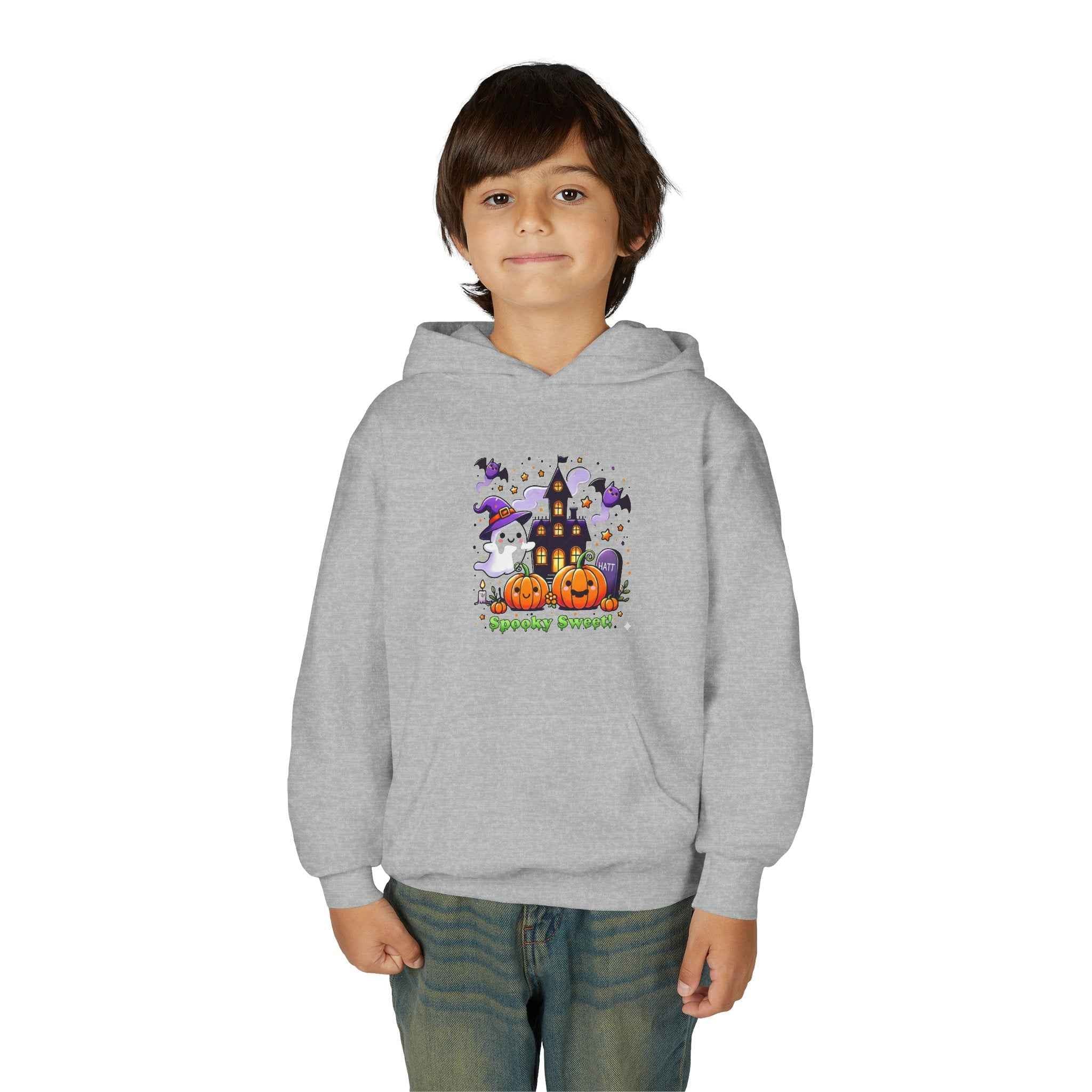 Hooded Halloween Sweatshirt - Spooky Sweet Design for Halloween Fun