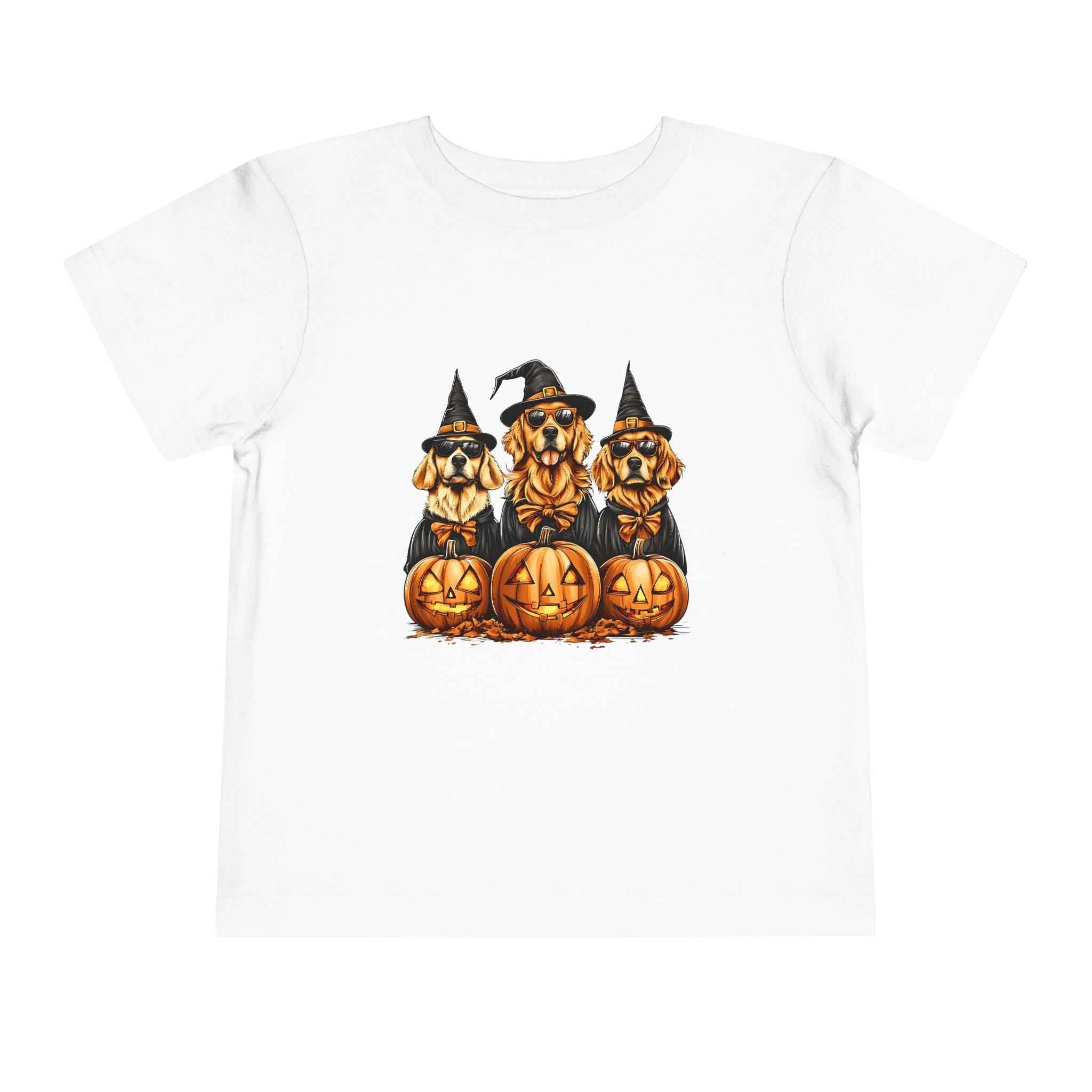 Halloween Puppy Witch Tee - Cute Toddler Shirt for Kids' Halloween Fun