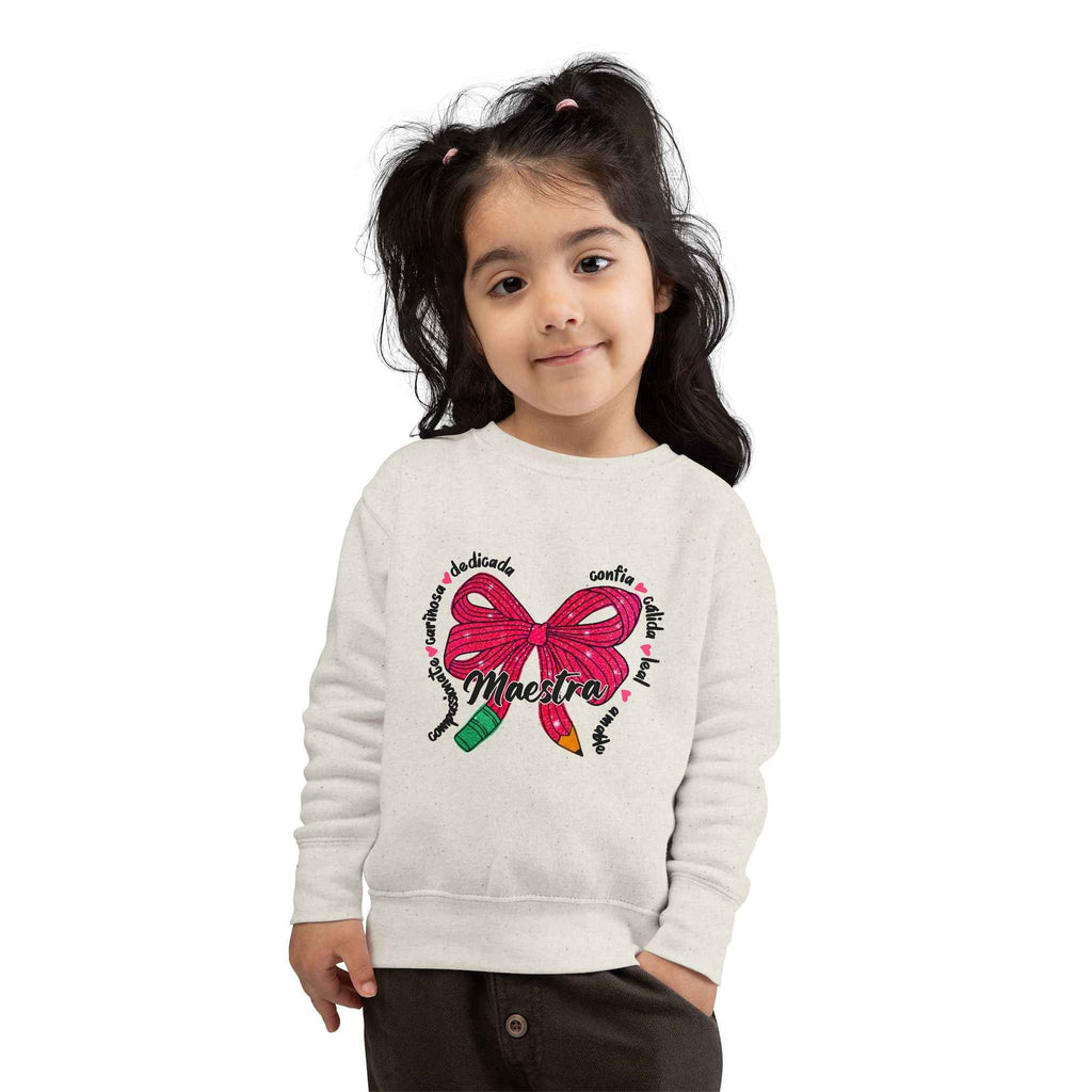 Toddler Sweatshirt with Bow Design in Colorful Style
