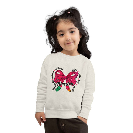 Toddler Sweatshirt with Bow Design in Colorful Style
