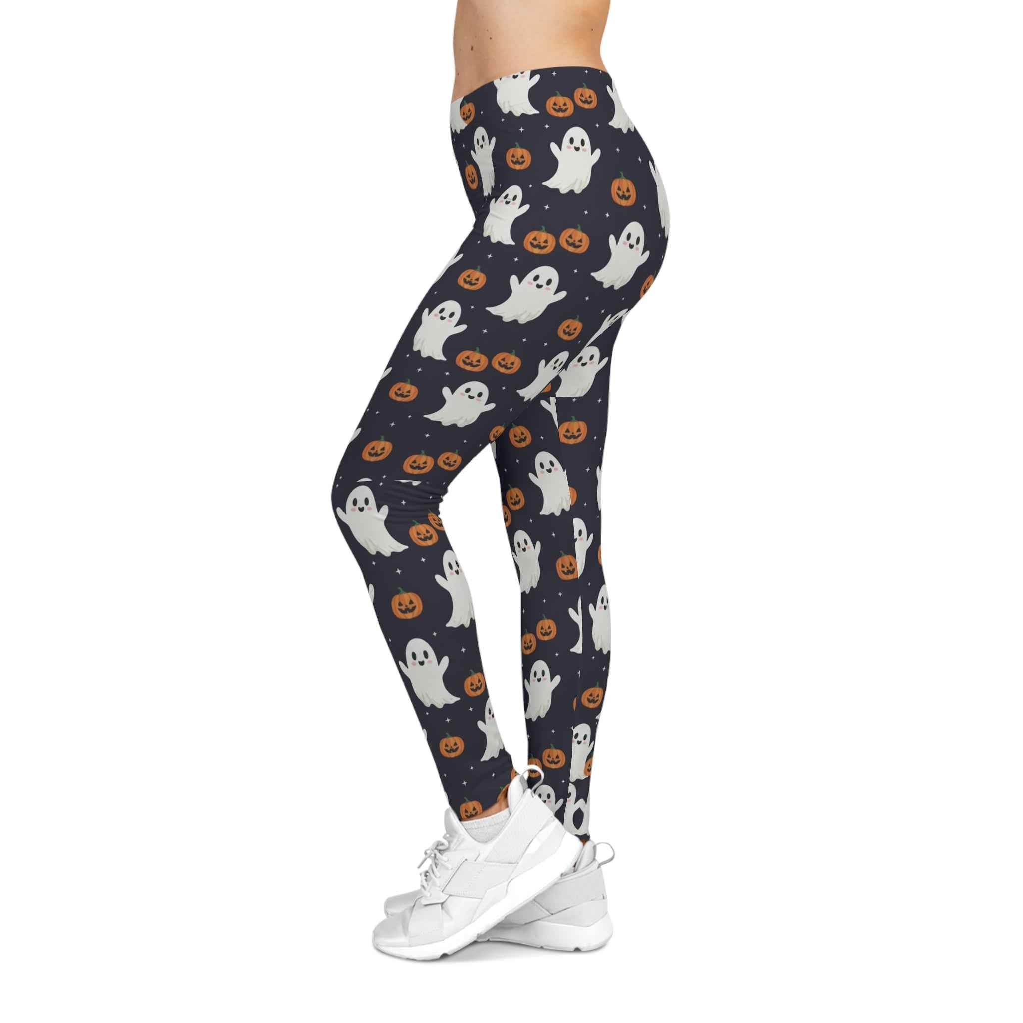 Vibrant Halloween Leggings for Women - Spooky Style