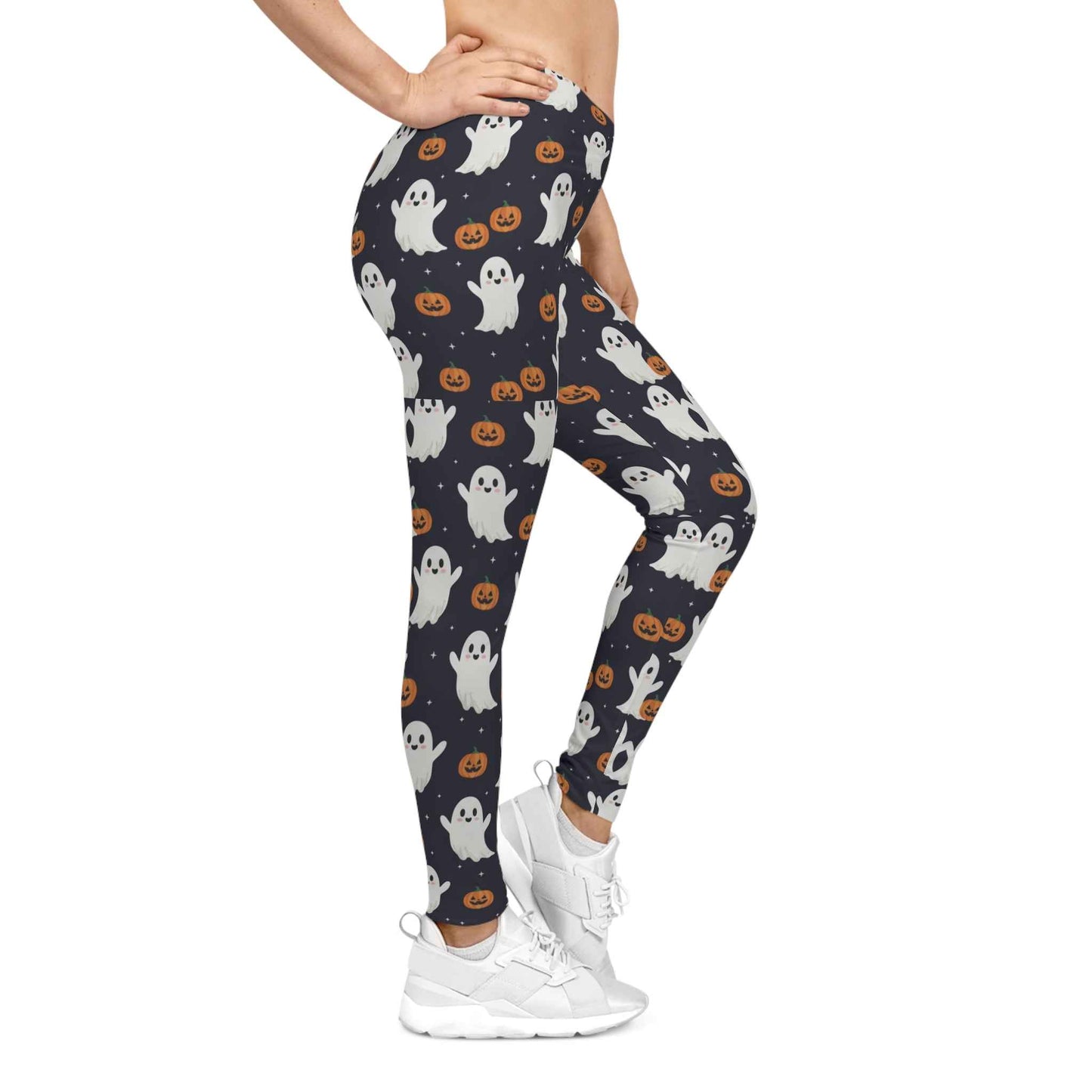Vibrant Halloween Leggings for Women - Spooky Style