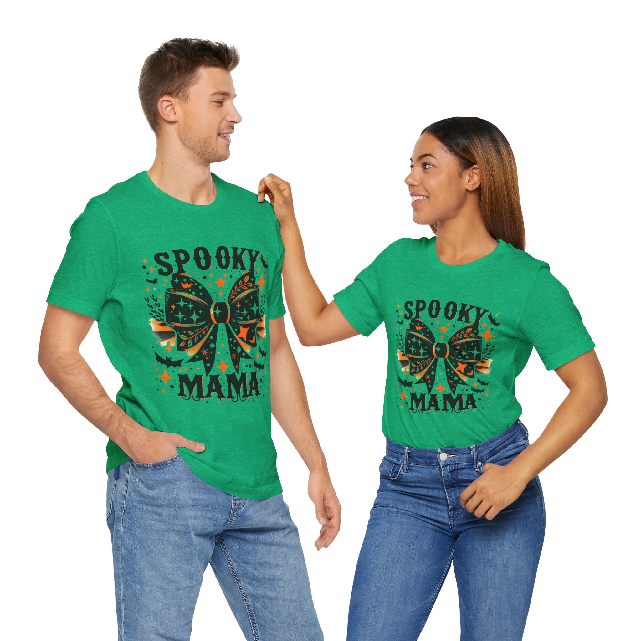 Spooky Mama T-Shirt - Unisex Jersey Tee for Halloween, Family Events, Gifts for Moms, Autumn Fashion, Casual Wear