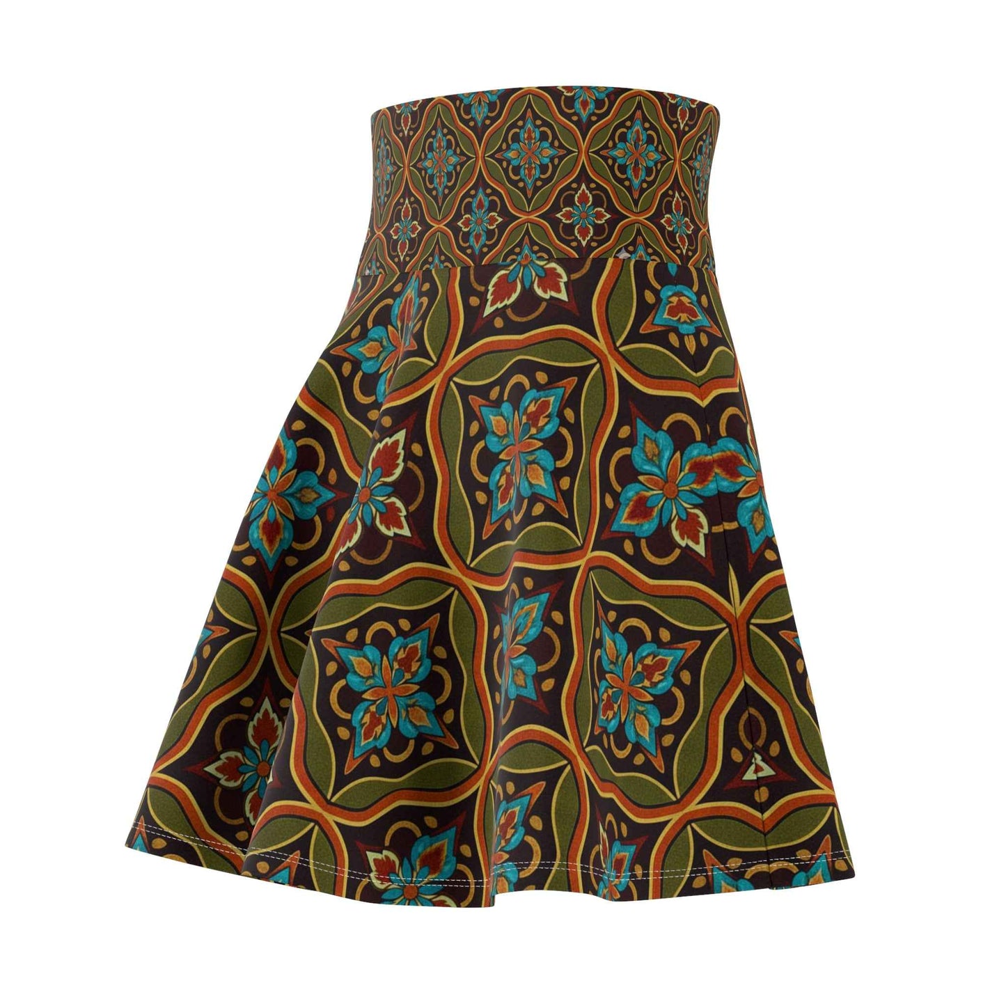 Turkish Style Skater Skirt for Women - Trendy Vibrant Fashion
