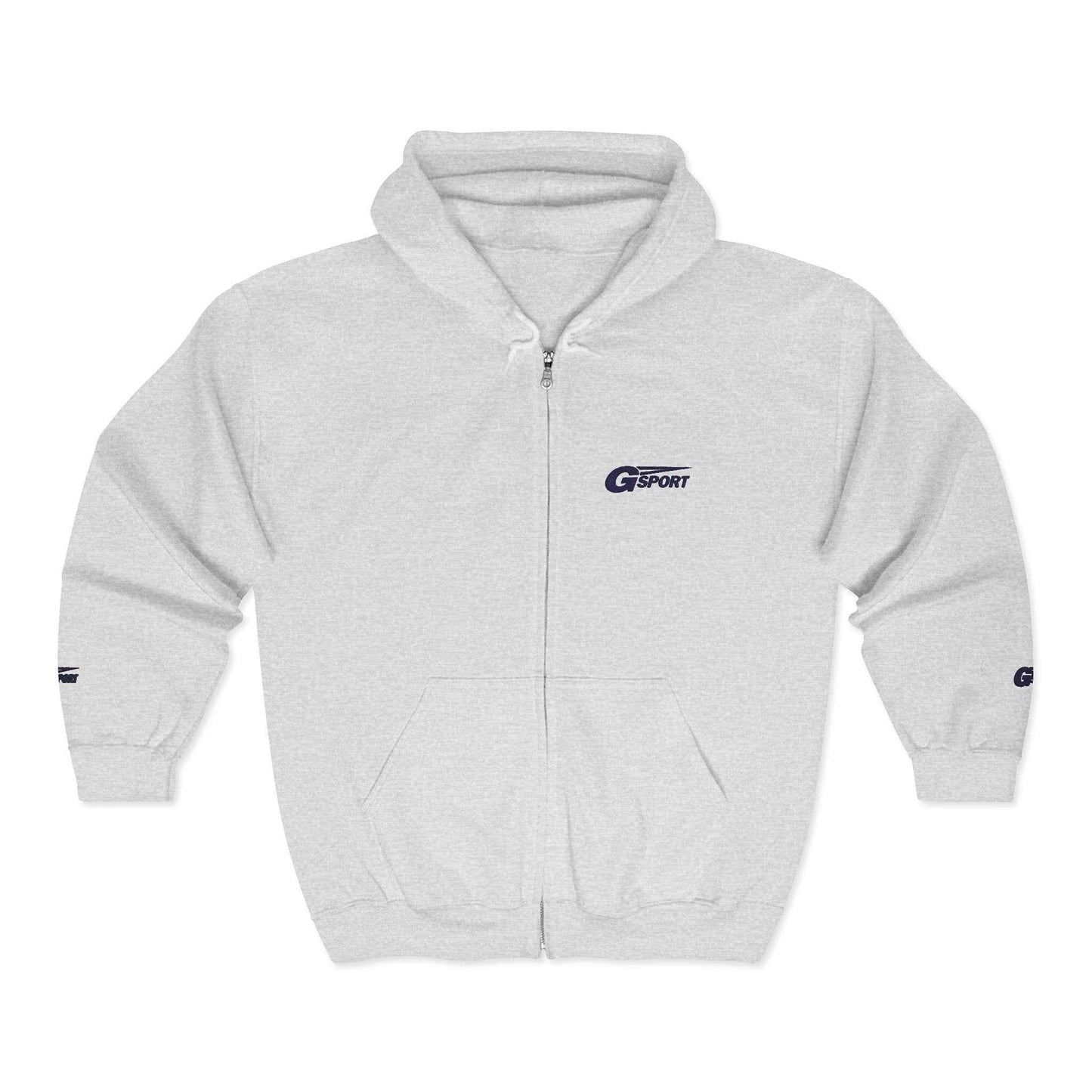 Zip Hoodie with Small Chest Logo – Casual Champion-Inspired Full-Zip Sweatshirt