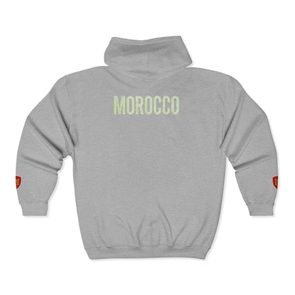 Morocco Pride Zip-Up Hoodie - Match Day Edition 🇲🇦