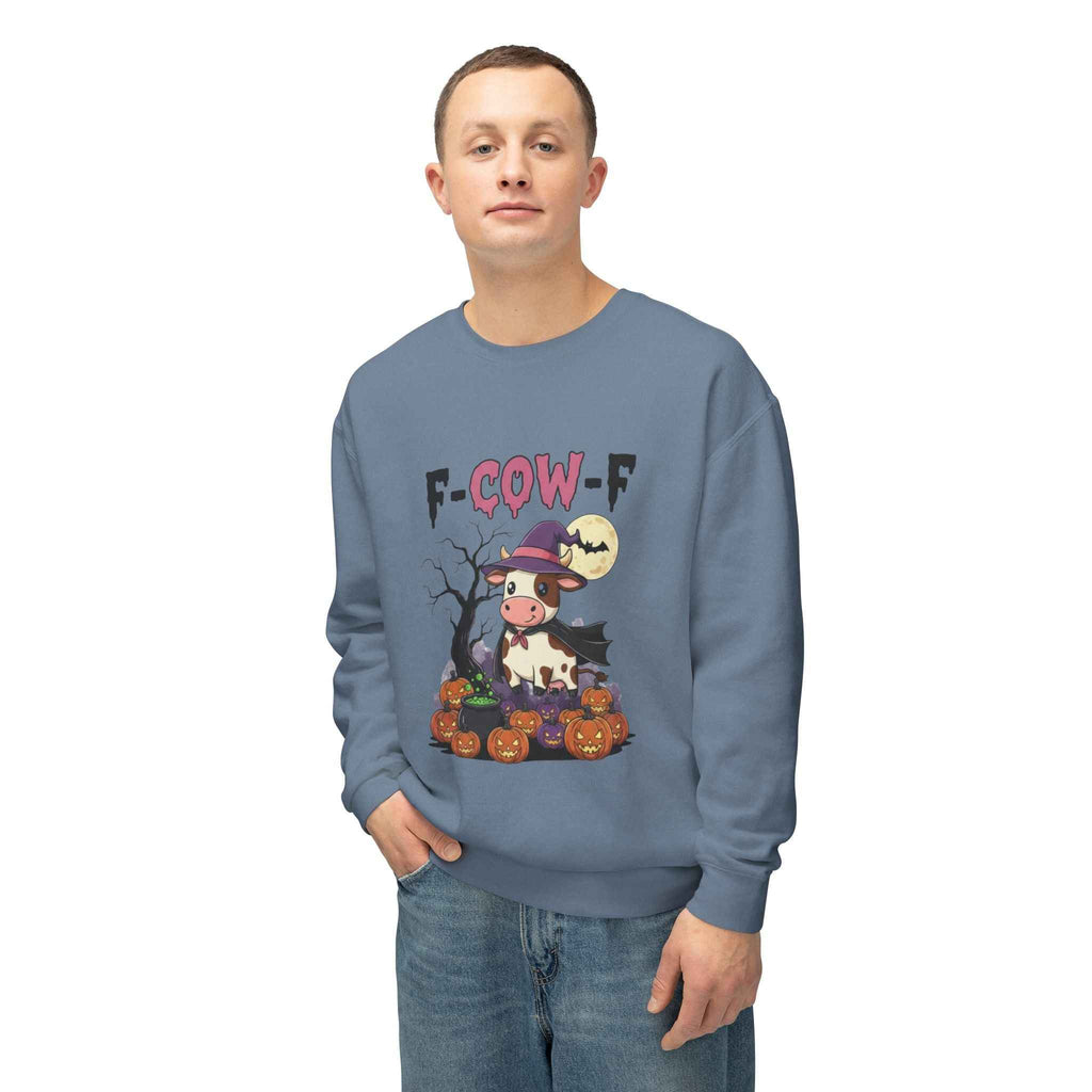 F-Cow-F Halloween Crewneck Sweatshirt, Adorable Cozy Top for Fall