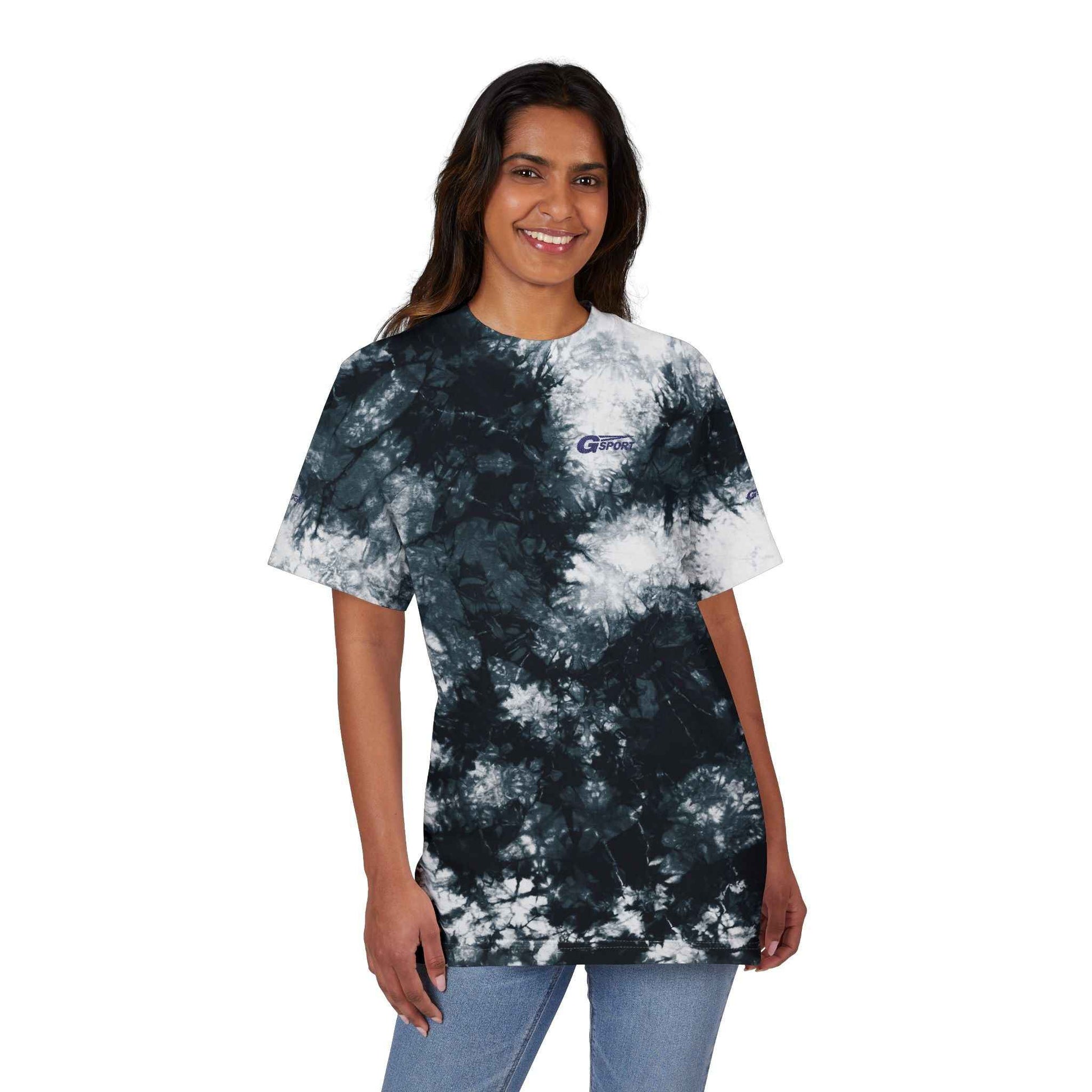 G Sport Embroidered Tie-Dye T-Shirt — Oversized Casual Streetwear
