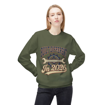 Built Different In 2026 Crewneck Sweatshirt - Mechanic Vintage Tool Design
