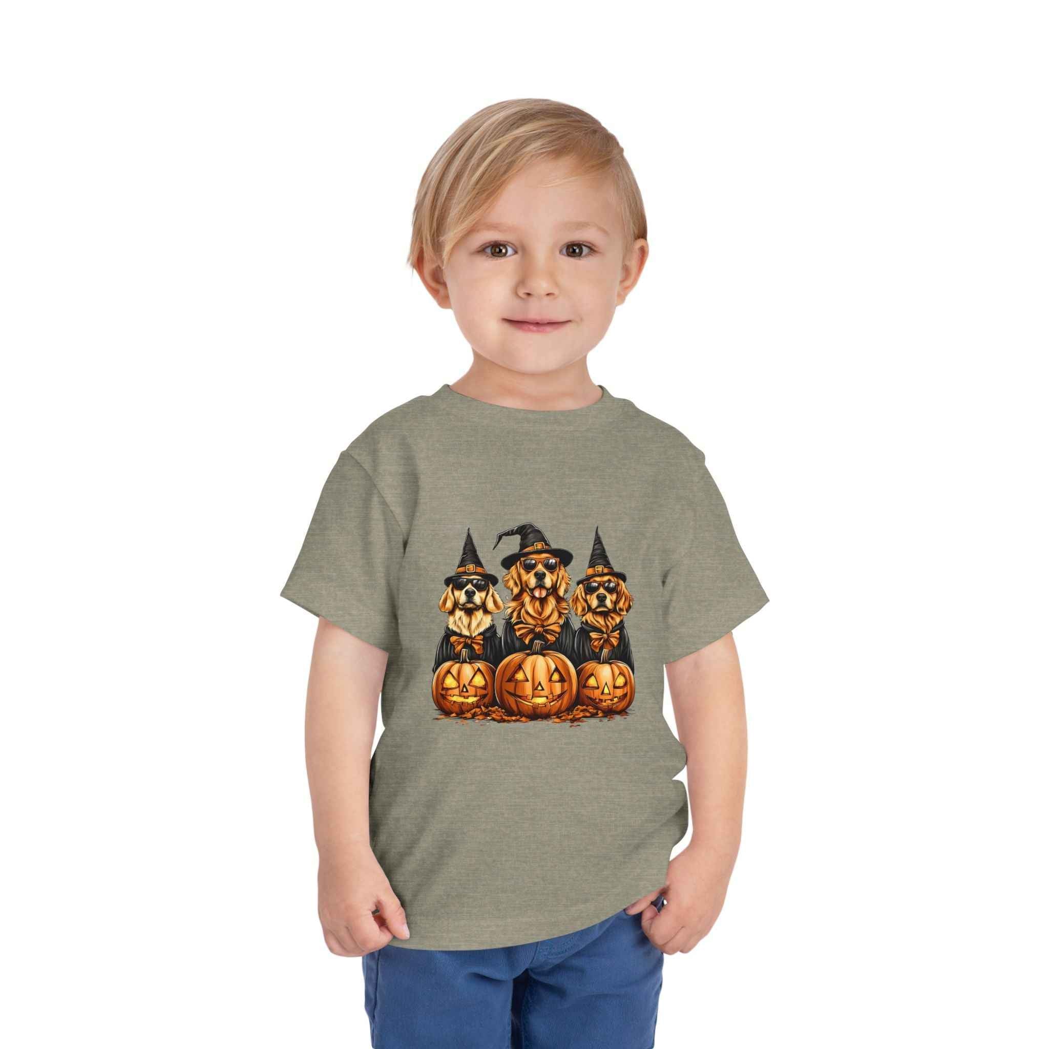 Halloween Puppy Witch Tee - Cute Toddler Shirt for Kids' Halloween Fun
