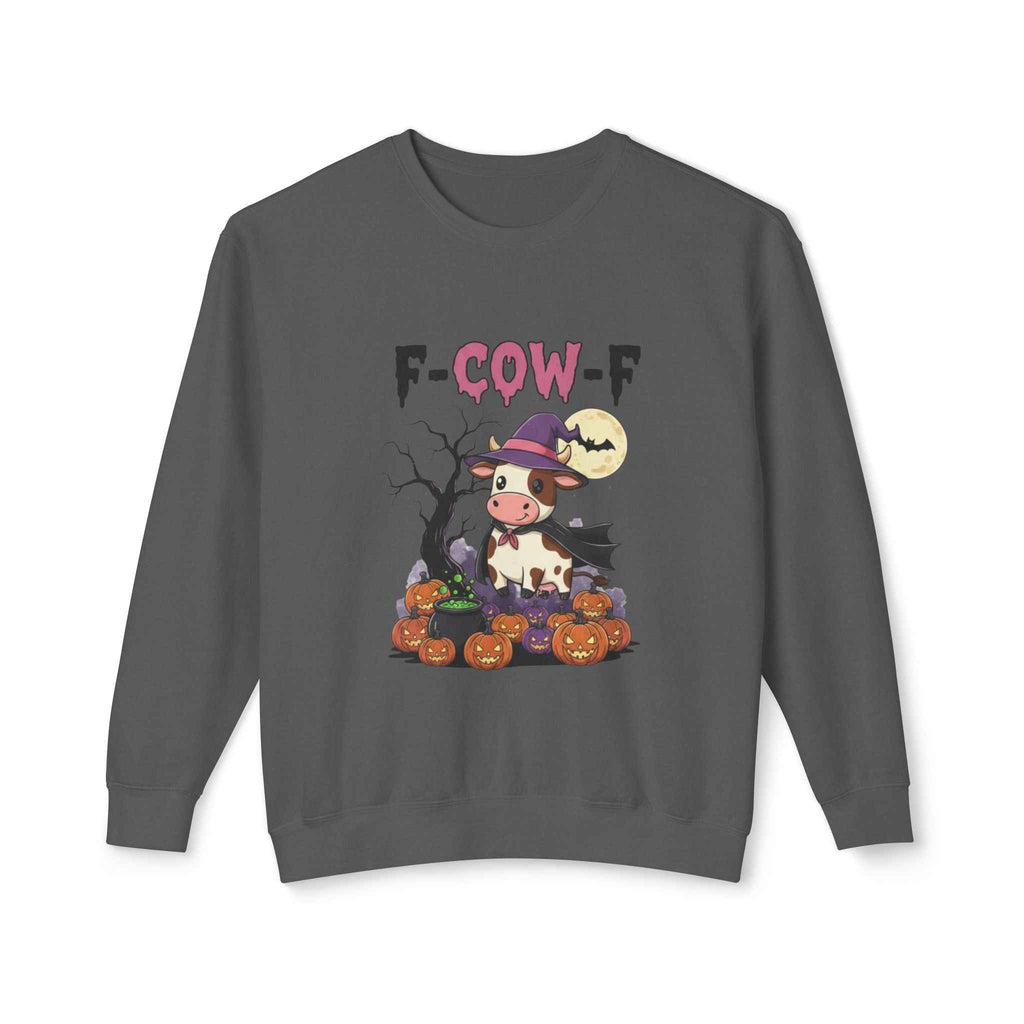 F-Cow-F Halloween Crewneck Sweatshirt, Adorable Cozy Top for Fall