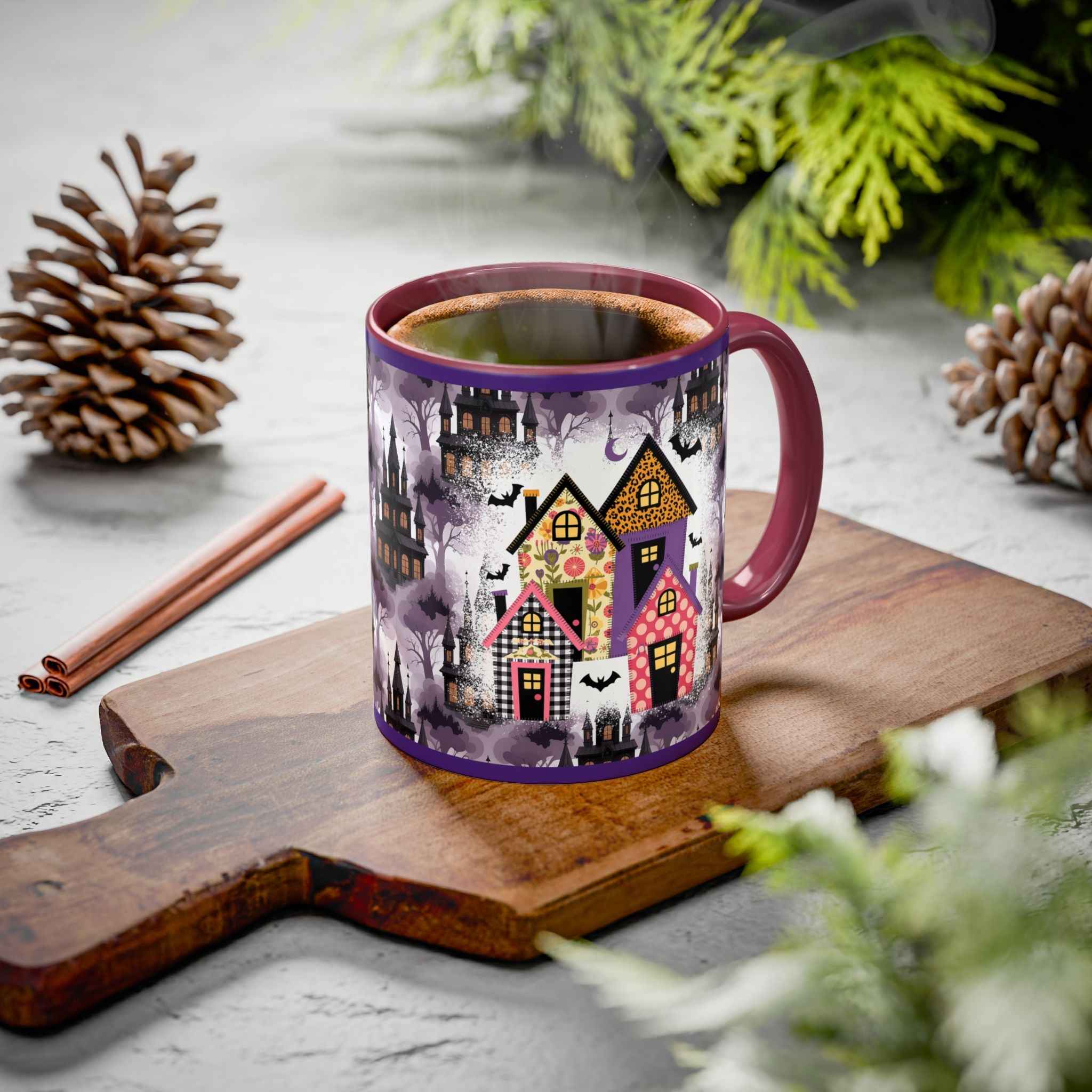 Colorful Halloween Mugs - Unique Witch-Themed Coffee Cup for Spooky Autumn Gifts