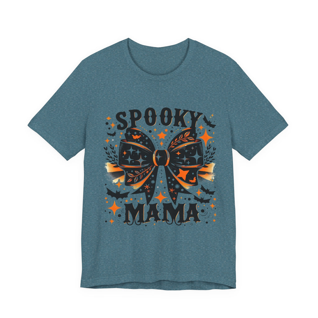 Spooky Mama T-Shirt - Unisex Jersey Tee for Halloween, Family Events, Gifts for Moms, Autumn Fashion, Casual Wear