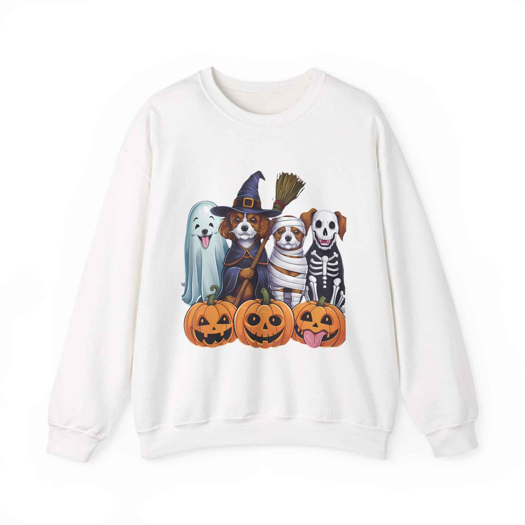 Halloween Dogs Sweatshirt - Spooky Pet Lover Crewneck for Fall Fashion and Pumpkin Style