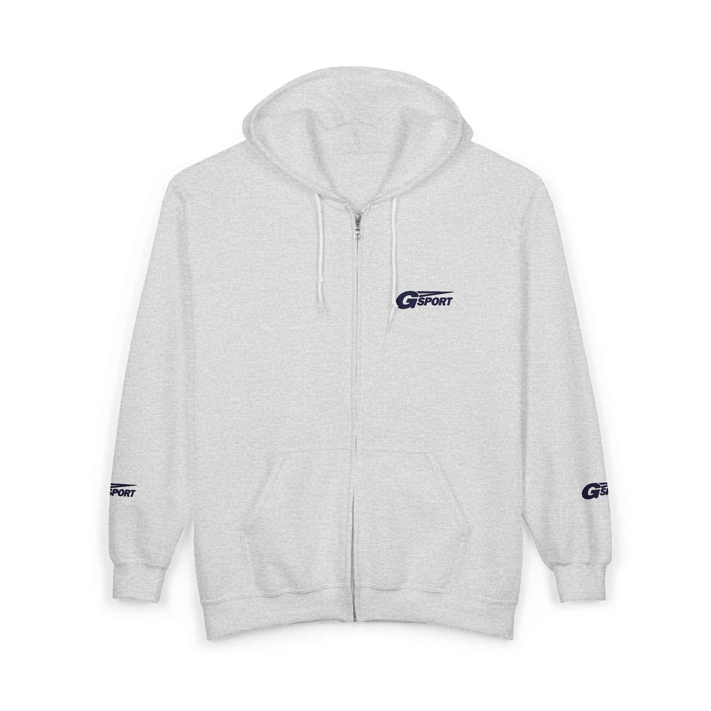 Zip Hoodie with Small Chest Logo – Casual Champion-Inspired Full-Zip Sweatshirt
