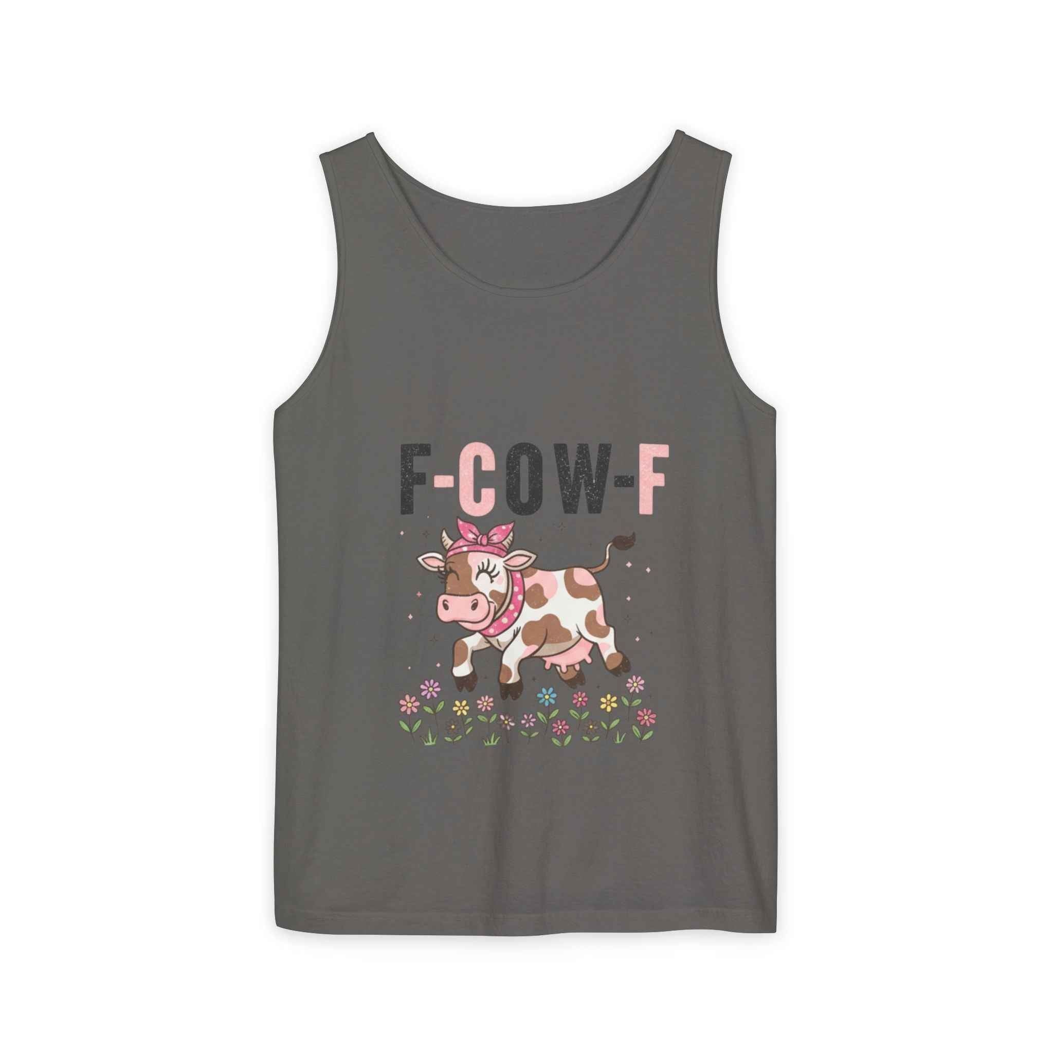 Tank Top Spooky Season Halloween Animal Humor Shirt F-Cow-F