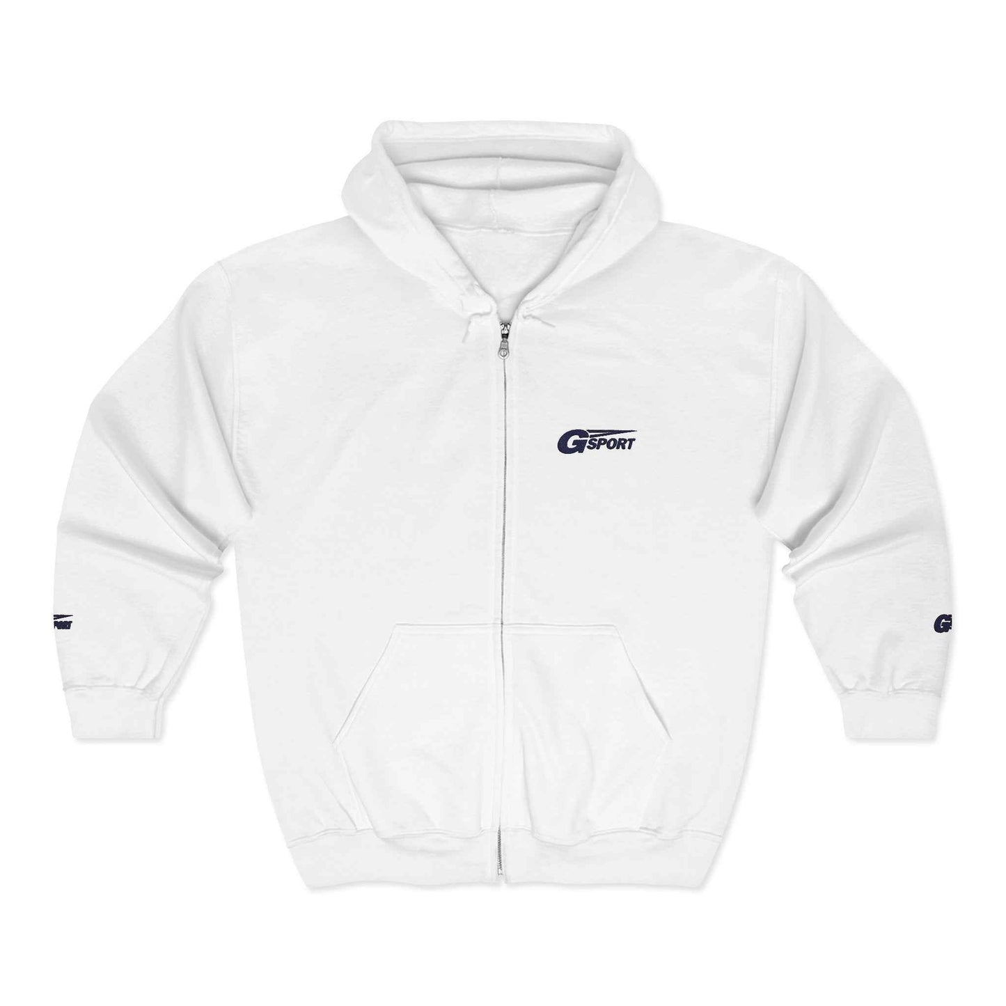 Zip Hoodie with Small Chest Logo – Casual Champion-Inspired Full-Zip Sweatshirt