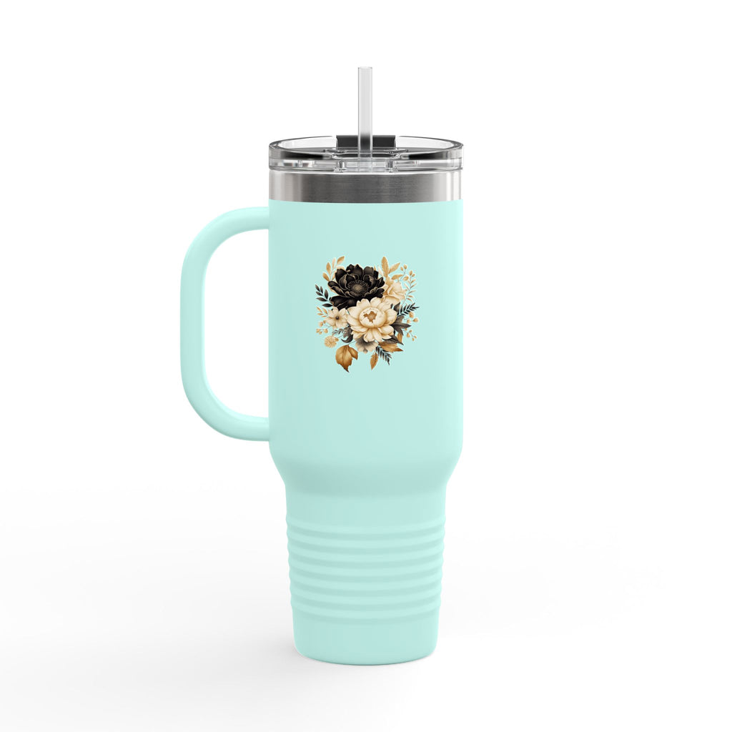 Floral Insulated Mug, 40oz, Gifts for Her, Summer Picnics,  Eco-Friendly Beverage - Ghita Shop