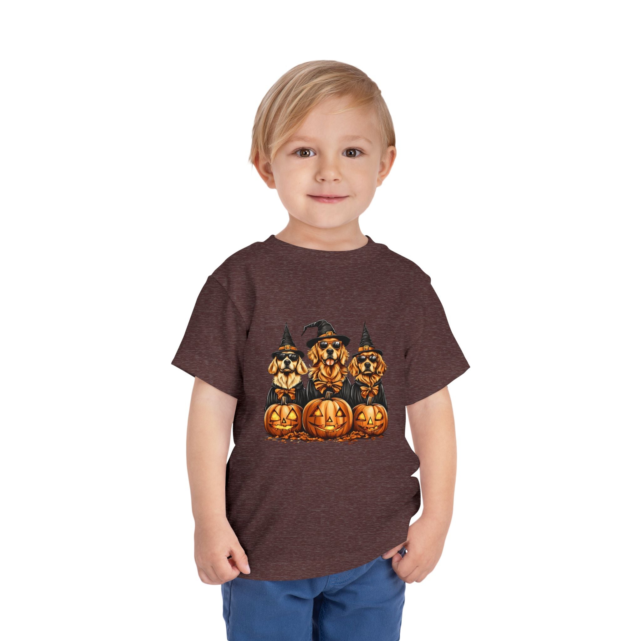 Halloween Puppy Witch Tee - Cute Toddler Shirt for Kids' Halloween Fun