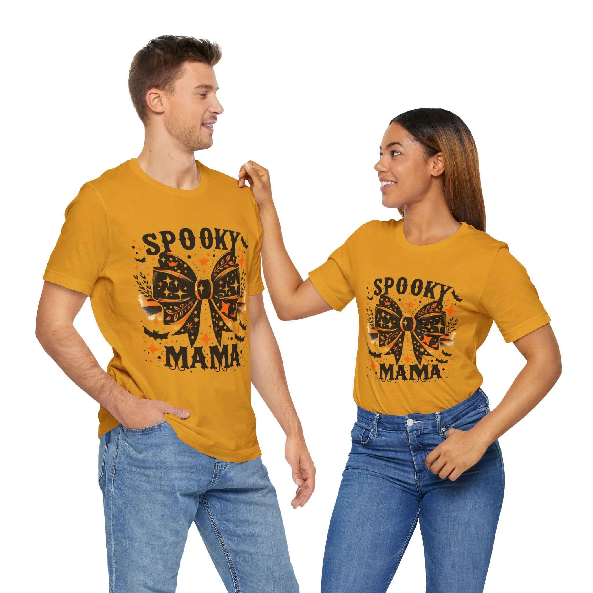 Spooky Mama T-Shirt - Unisex Jersey Tee for Halloween, Family Events, Gifts for Moms, Autumn Fashion, Casual Wear