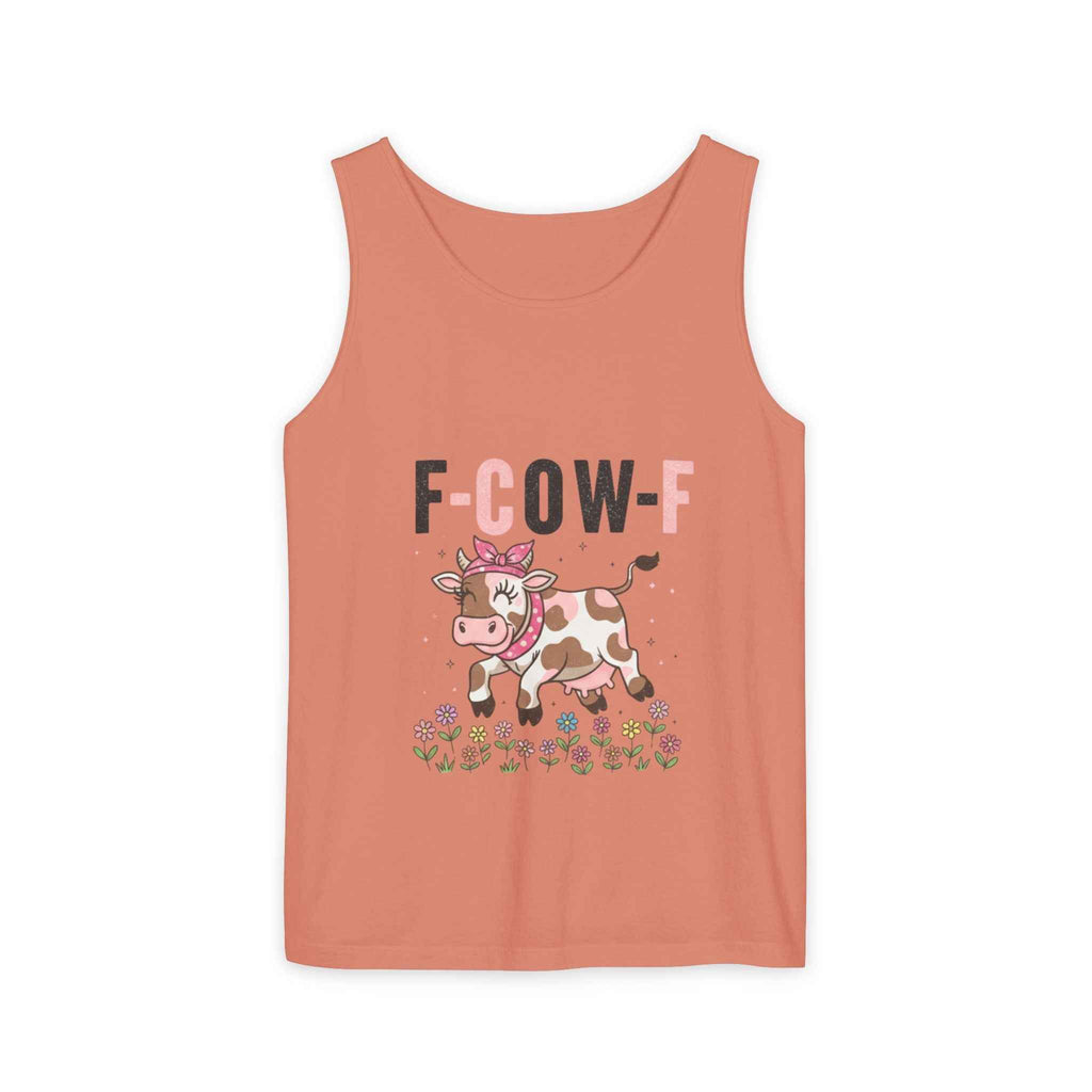 Tank Top Spooky Season Halloween Animal Humor Shirt F-Cow-F