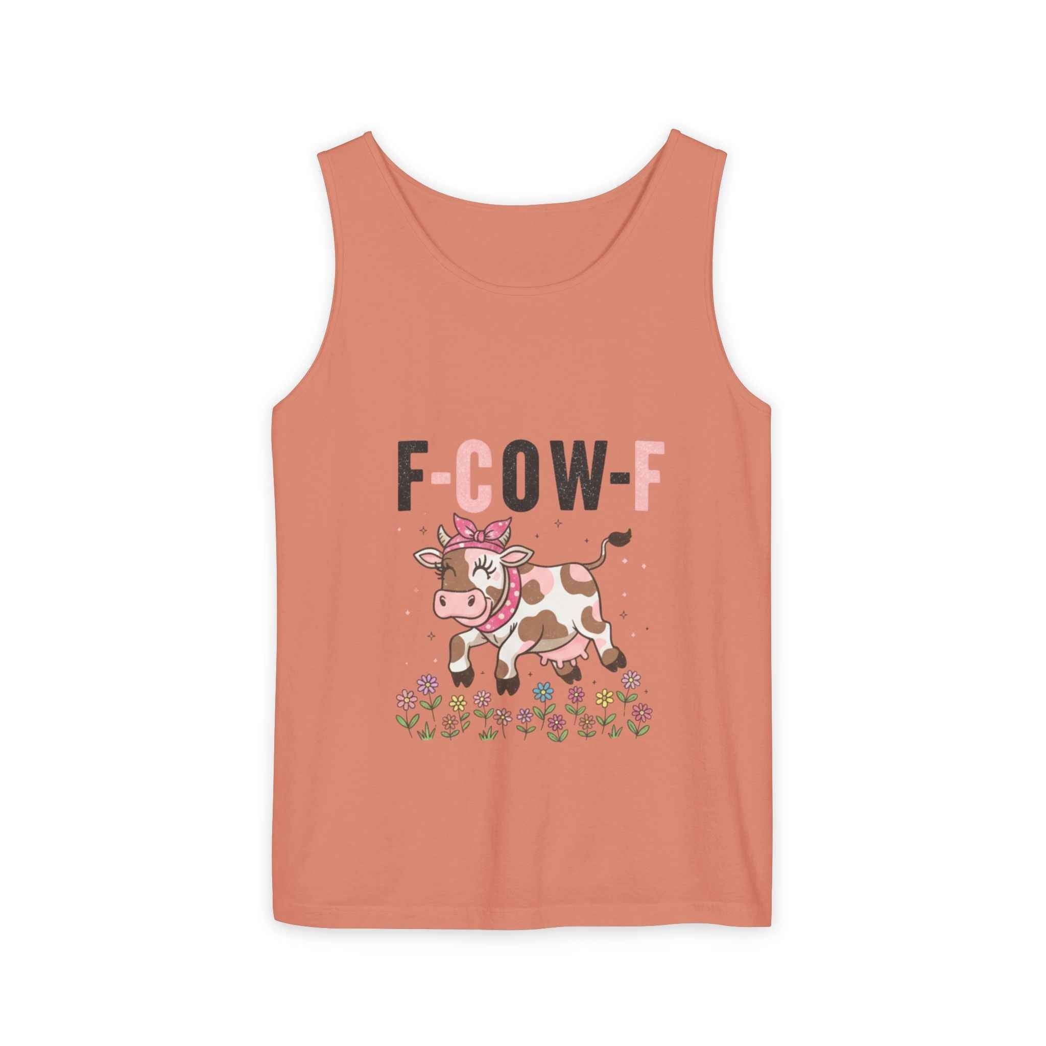 Tank Top Spooky Season Halloween Animal Humor Shirt F-Cow-F