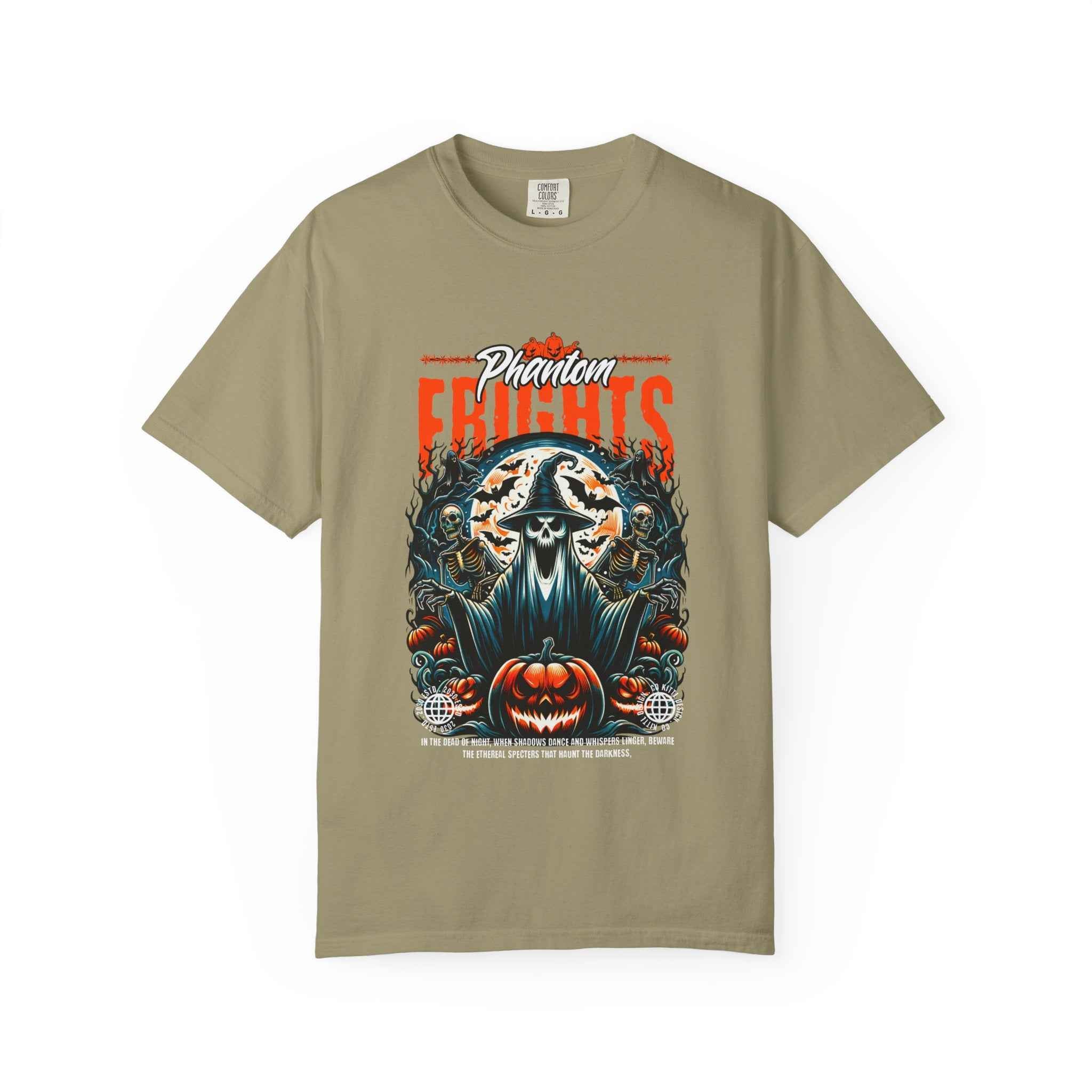 Phantom Frights T-Shirt - Unisex Garment-Dyed Tee for Spooky Seasons