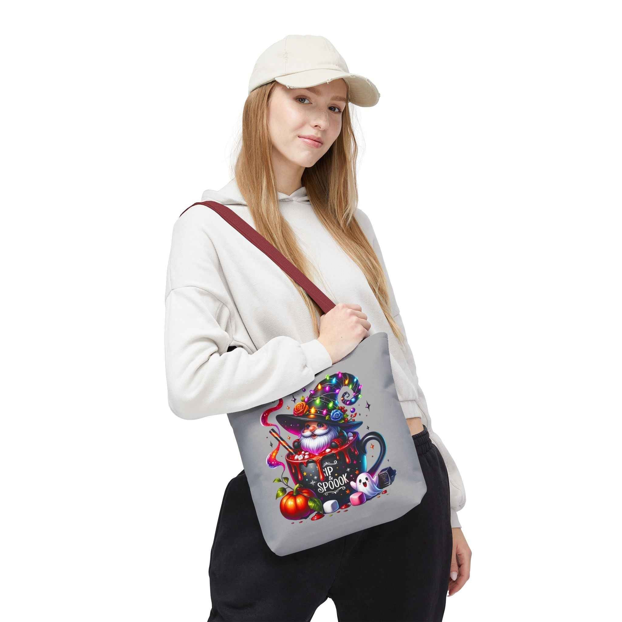 Halloween Gnome Tote Bag for Whimsical Shopping Adventures