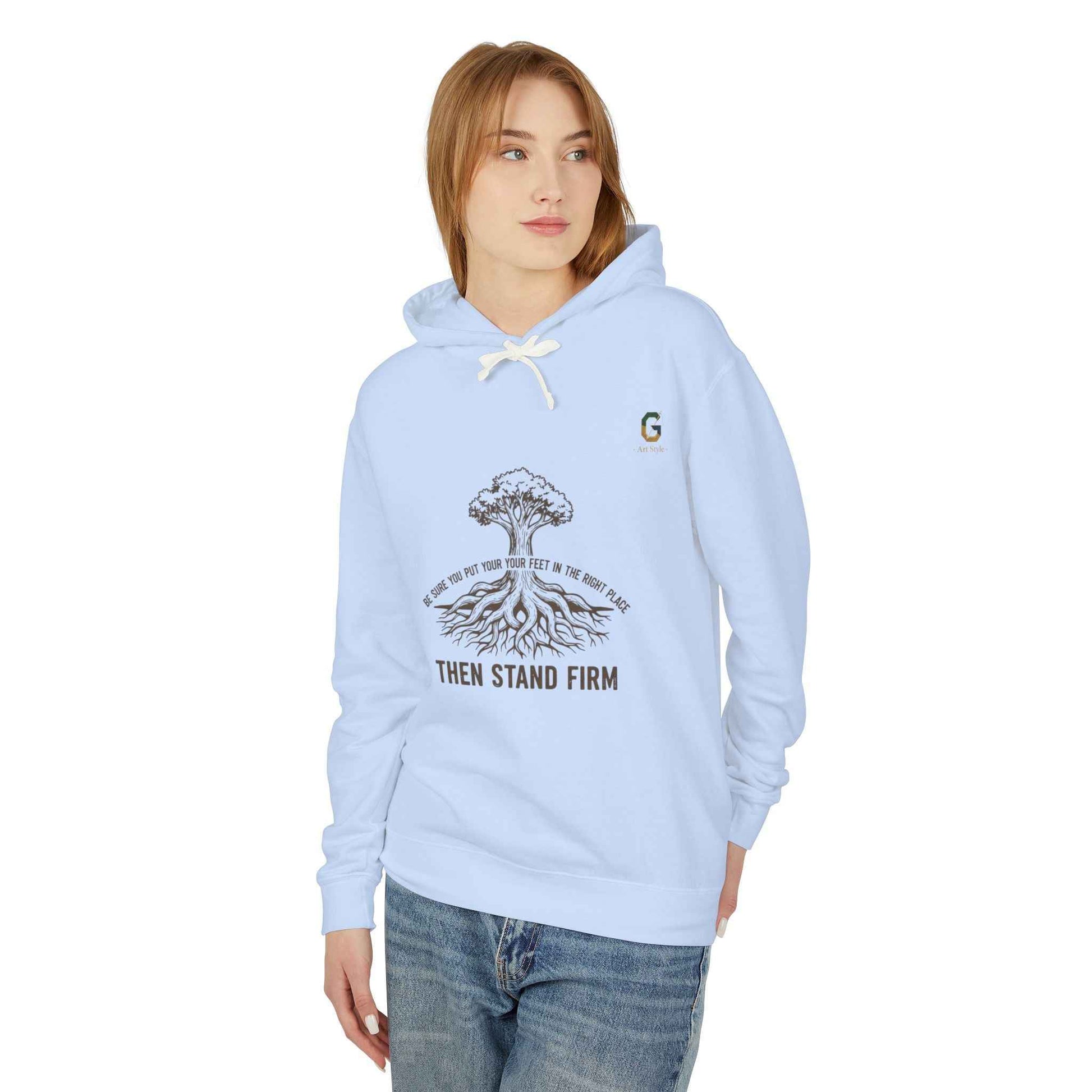 Inspirational Lightweight Hoodie for Men and Women - Then Stand Firm