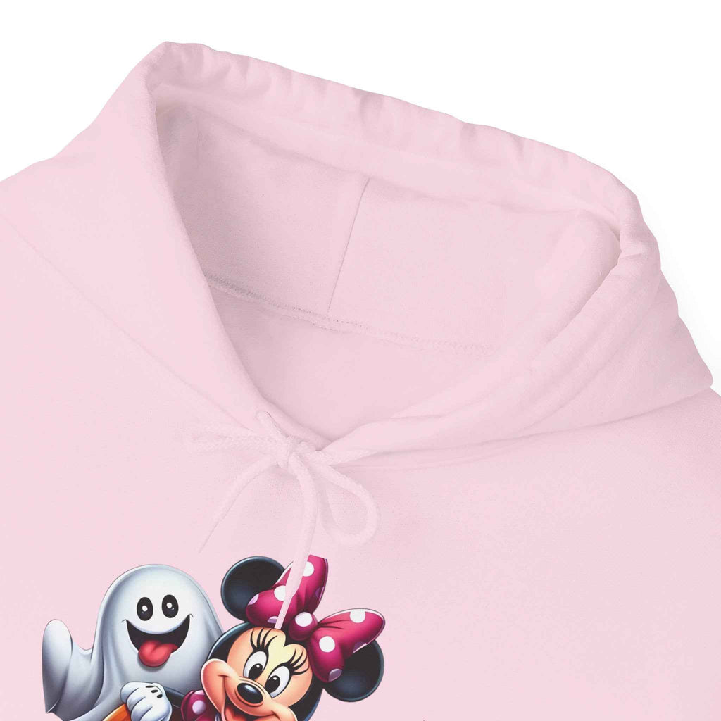 Halloween Minnie Mouse Sweatshirt Unisex Hooded Sweatshirt with Ghost Design